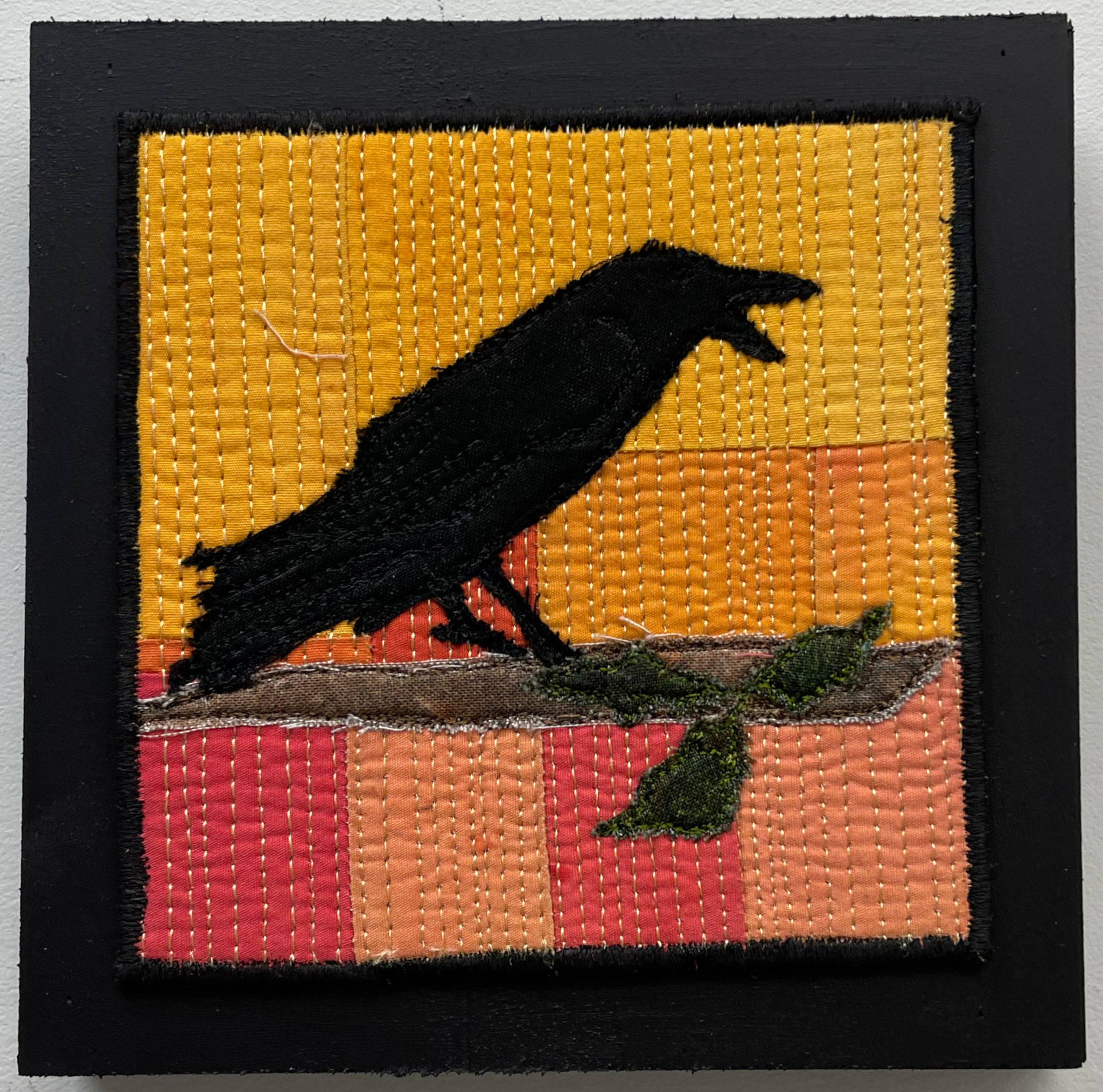 RAVEN SERIES 7 6 x 6 fibre mixed media 