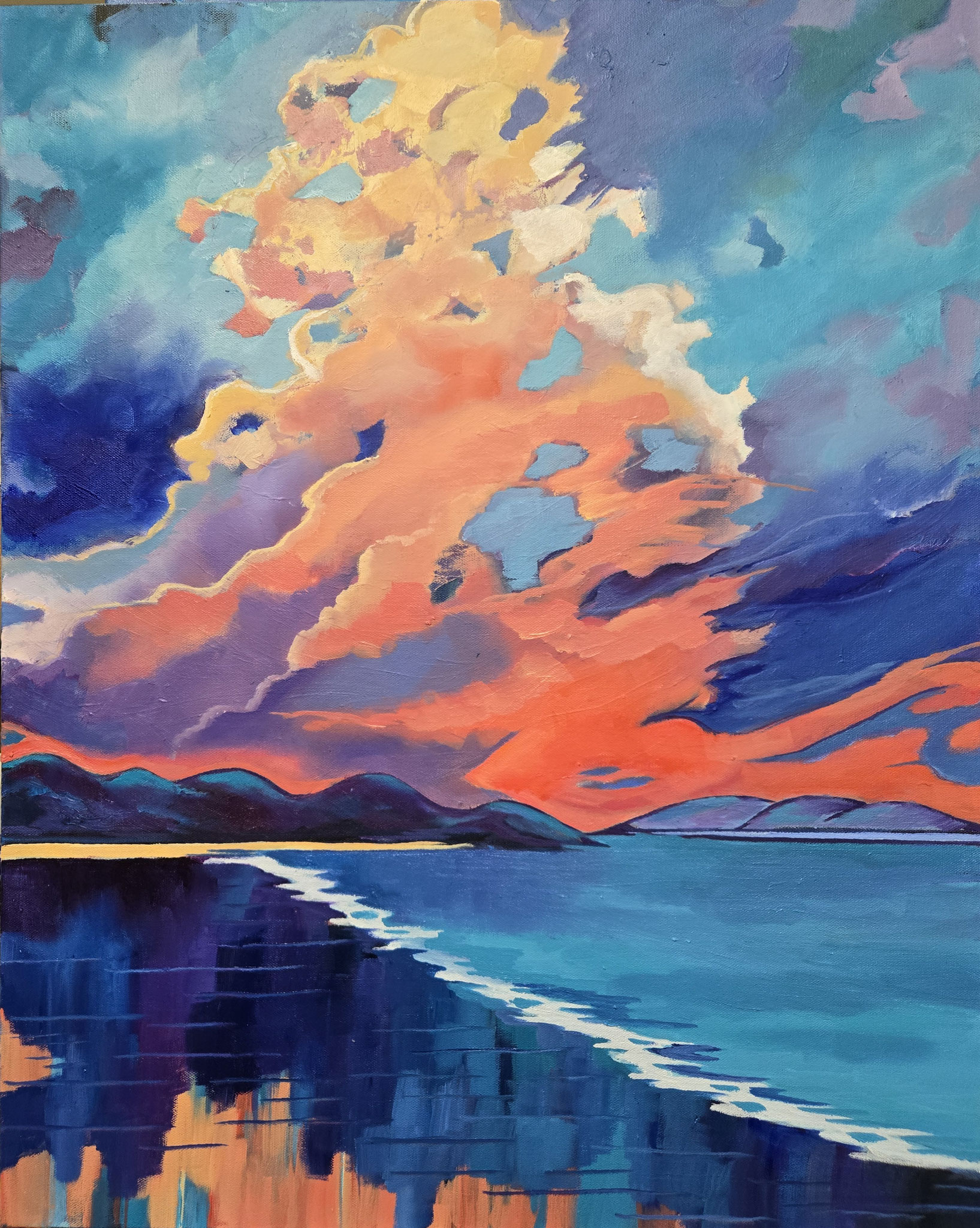 AFTERGLOW MAGNIFIQUE 30 x 24 oil 