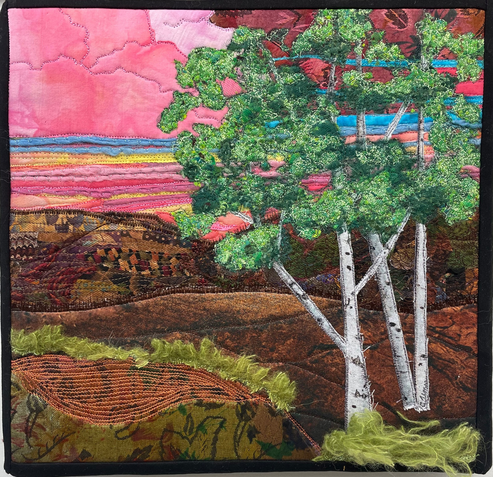 FULFILLED 12 x 12 fibre mixed media