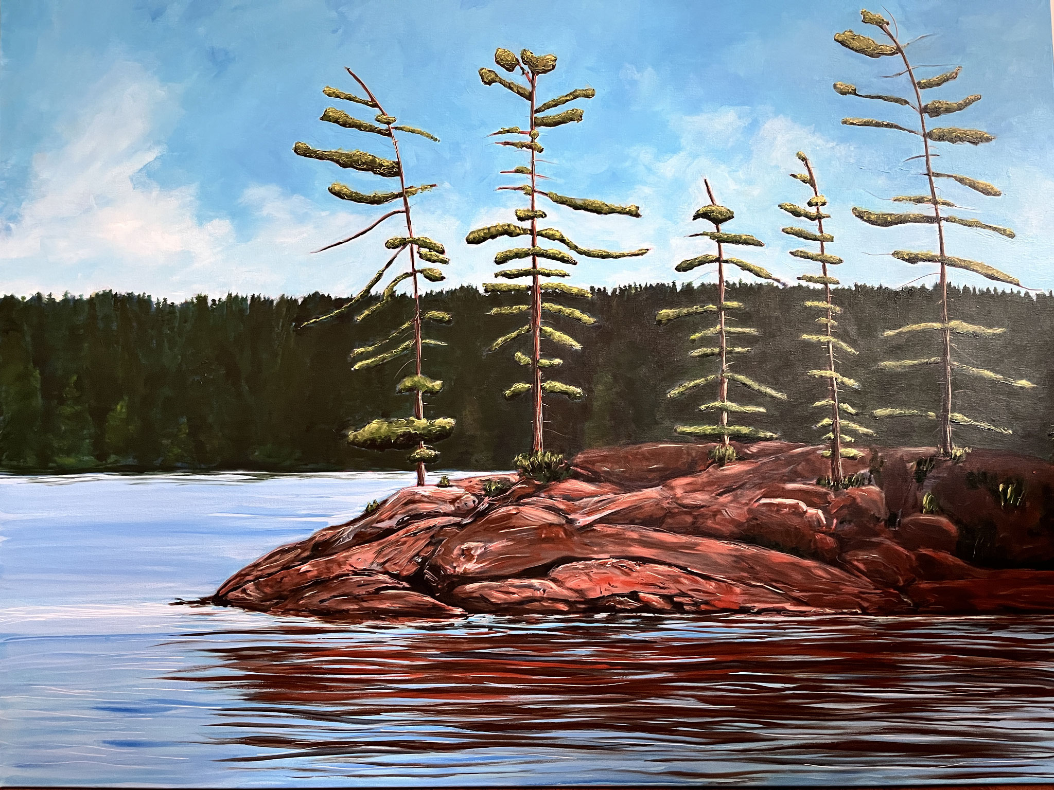 TRANQUILITY 36 x 48 acrylic by Leslie McDermid 