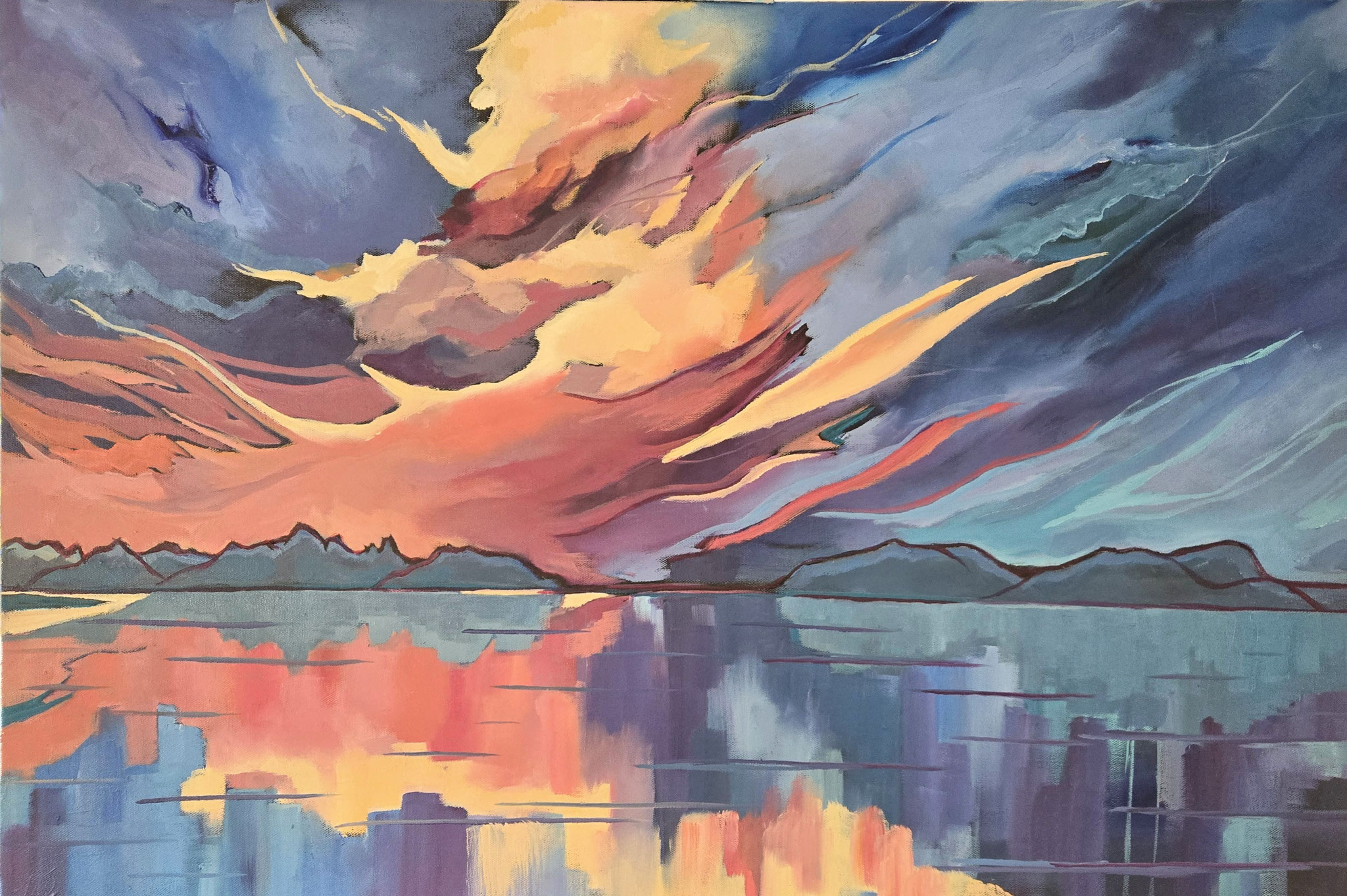 RISE N SHINE  24 x 36 oil 