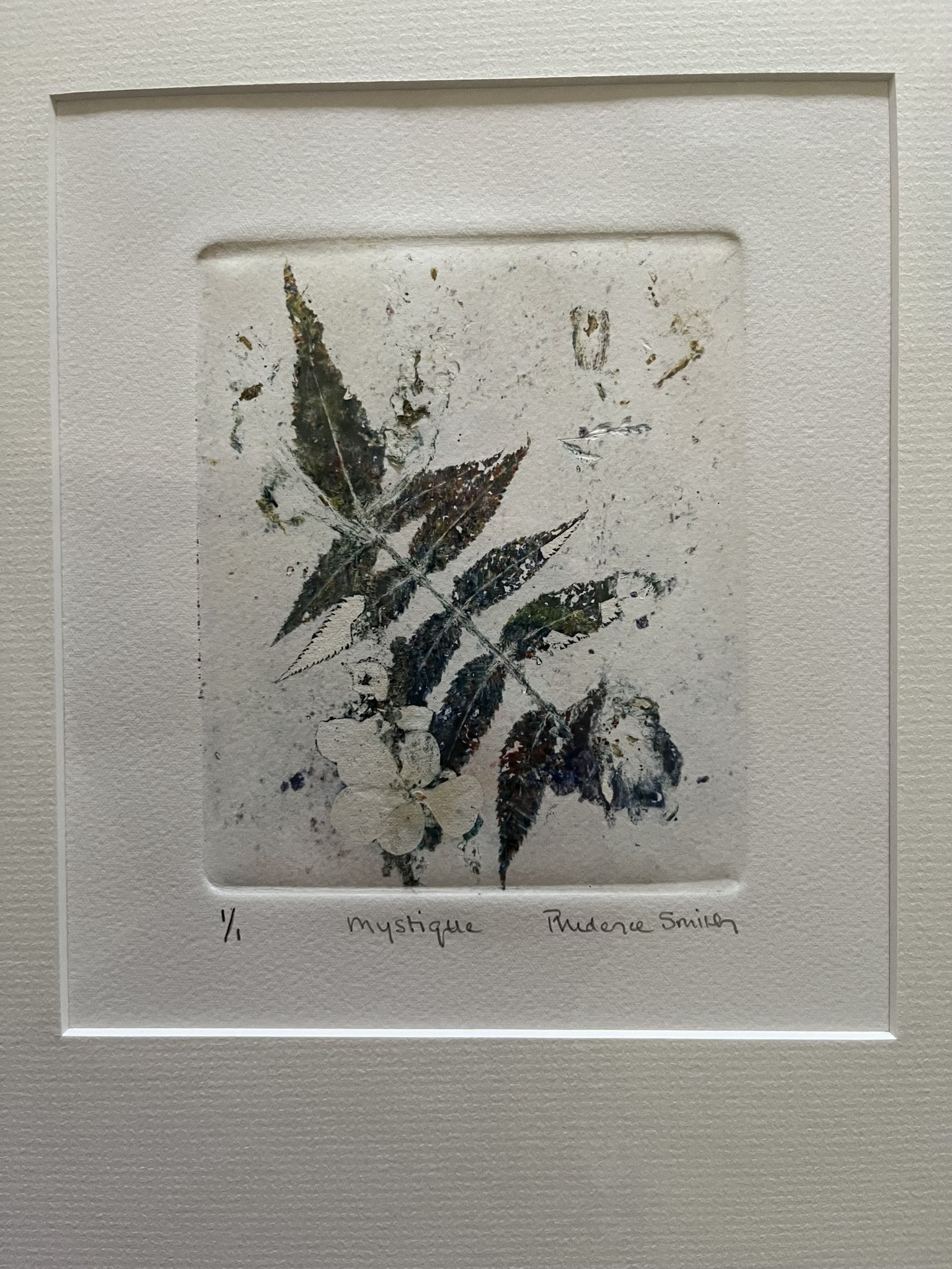 MYSTIQUE 19 x 15 monoprint by Prudence Smith