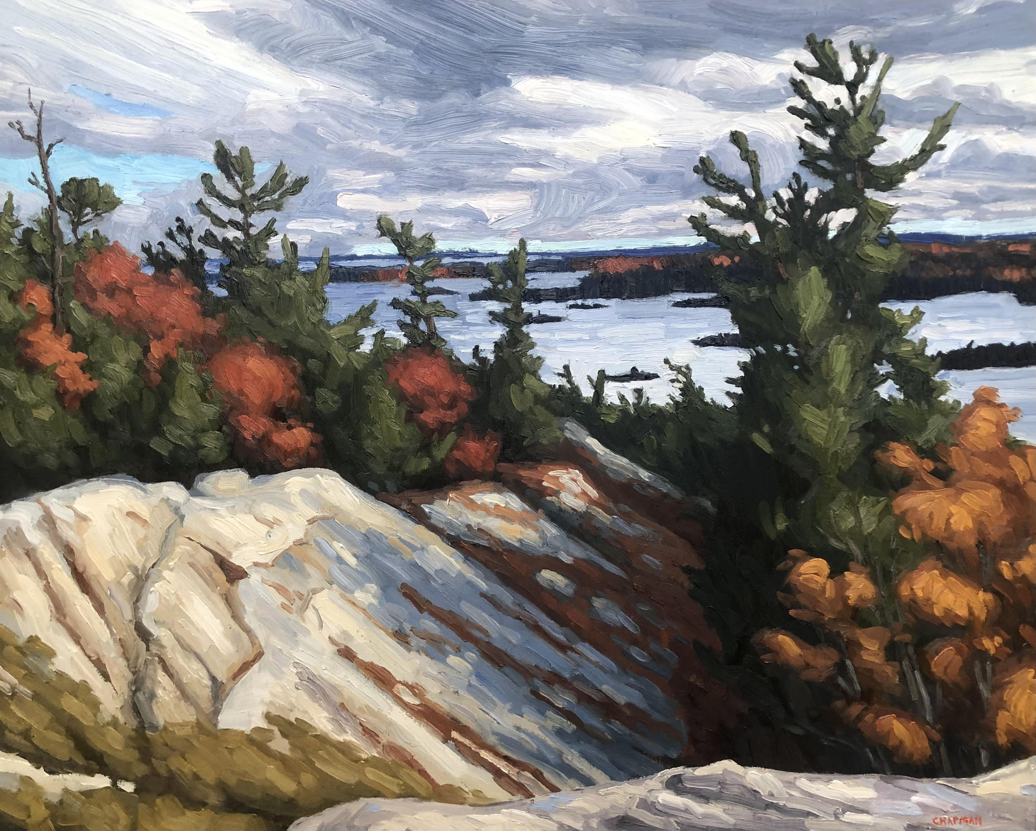 FALL INTO AUTUMN 24 x 30 oil by Daniel Chapman