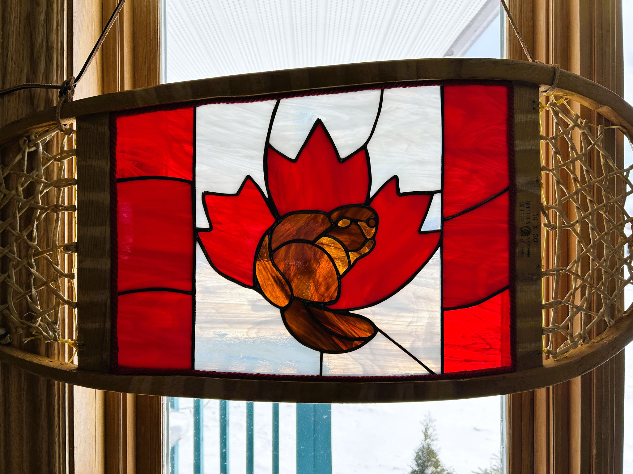O CANADA 14 x 30 stained glass by Annette Breton