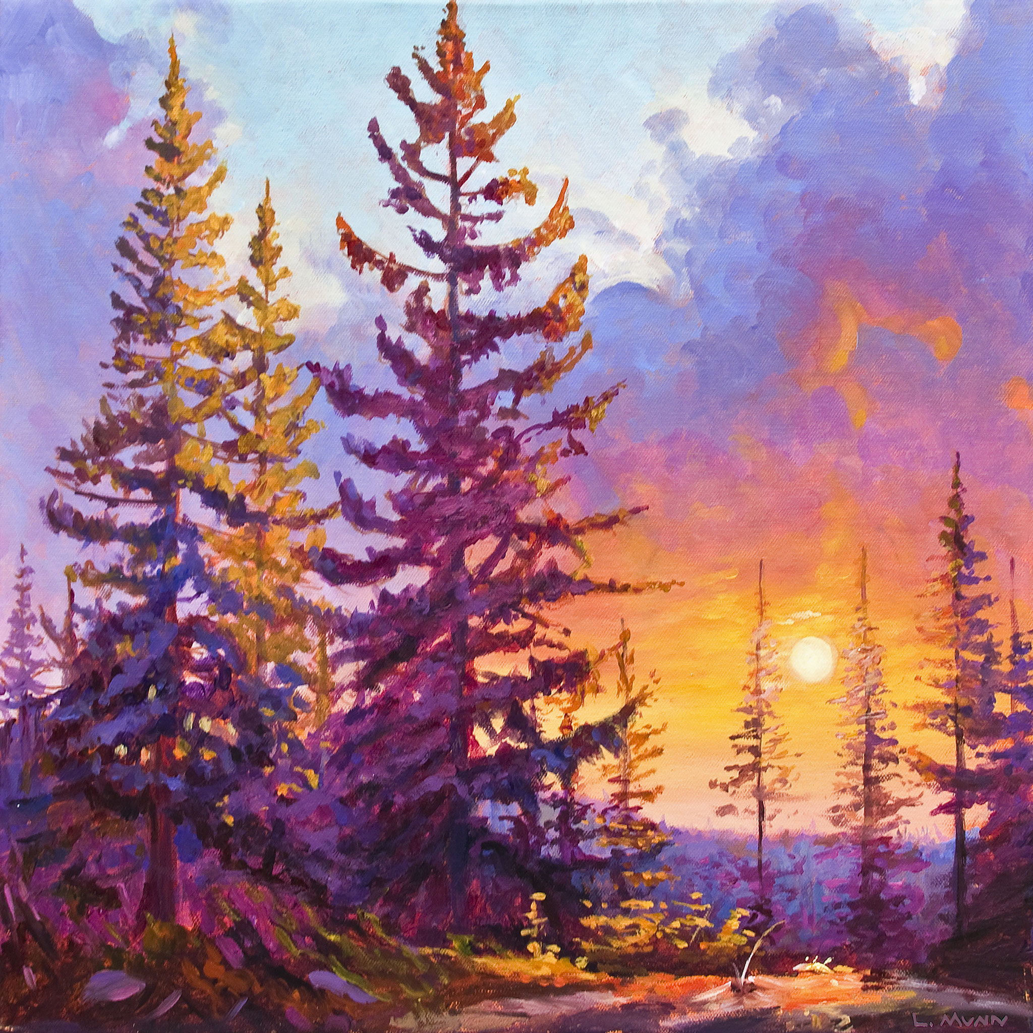 BENEATH THE BOLD & BRILLIANT SUN 18 x 18 (21 x 21) acrylic 