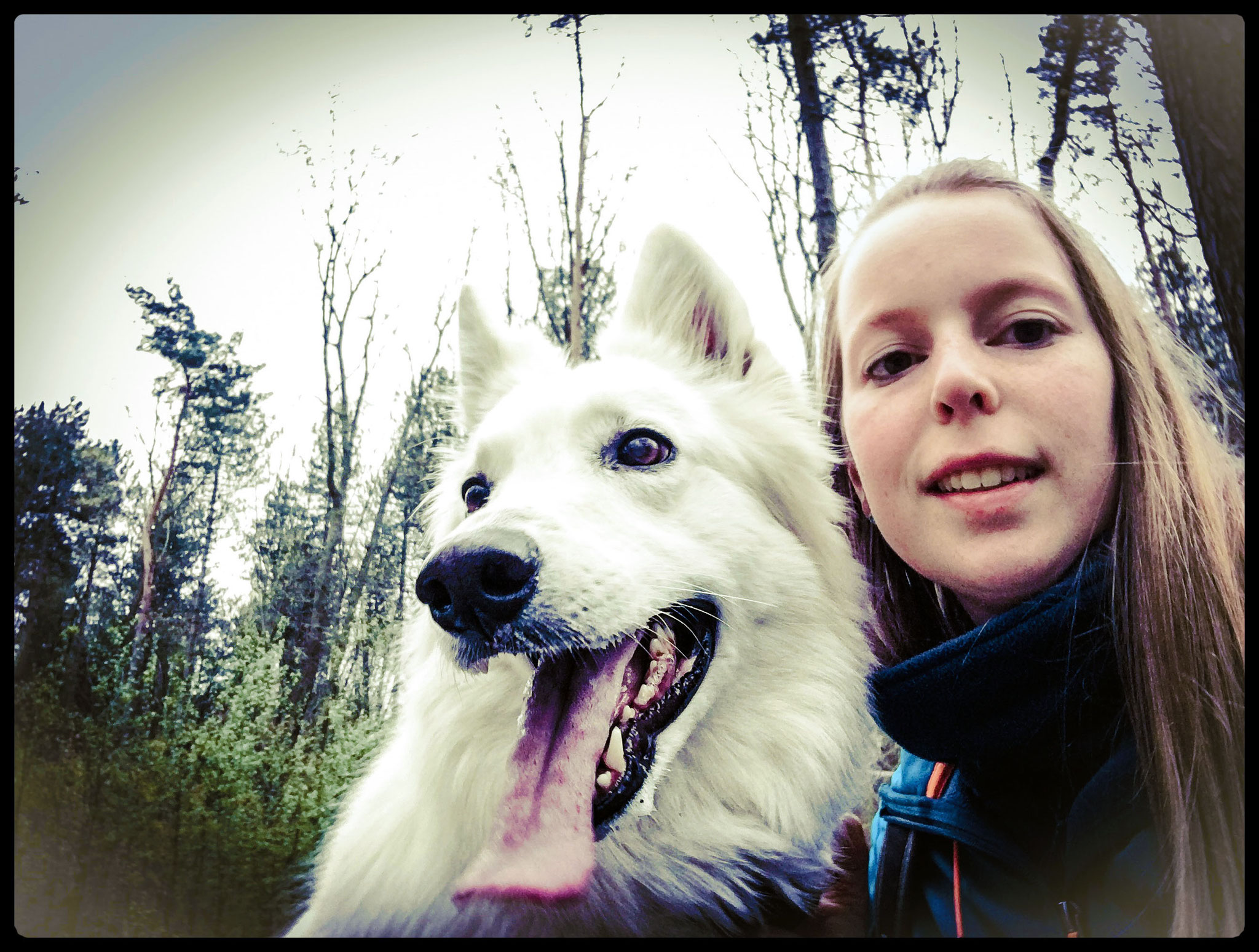 Kaly & me in het hondenbos I