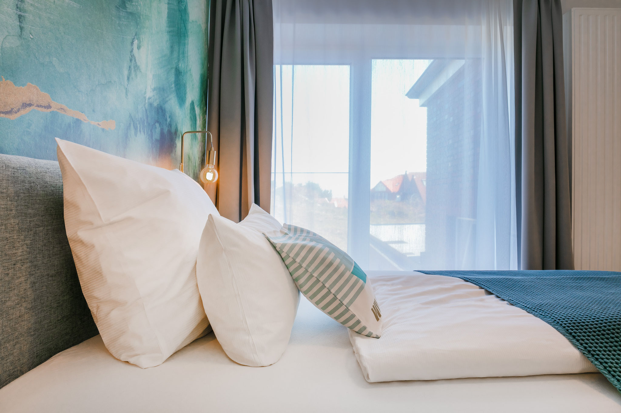 hergerichtetes Bett