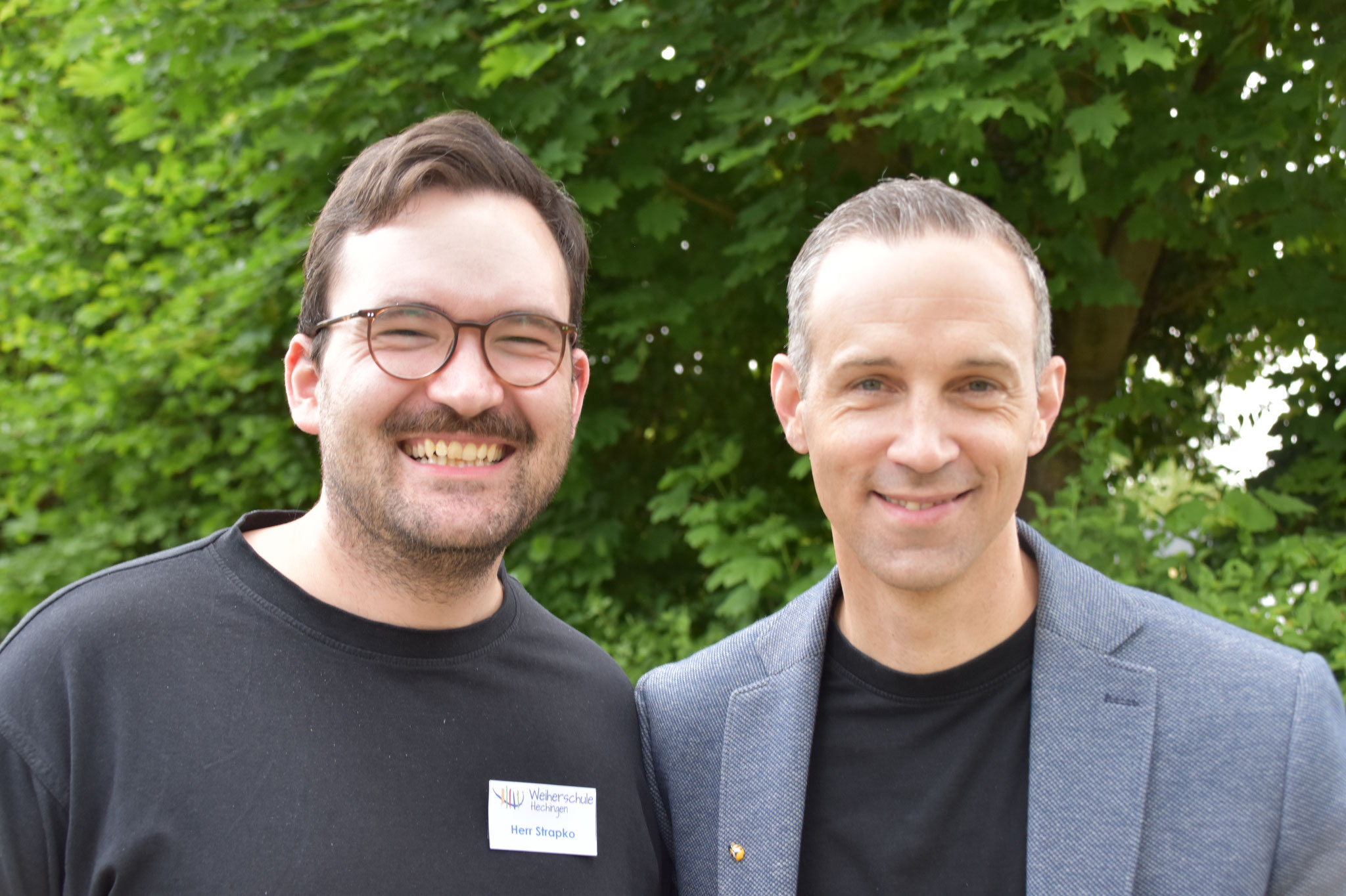 Die Kollegen aus der Weiherschule bei einem Besuch bei uns