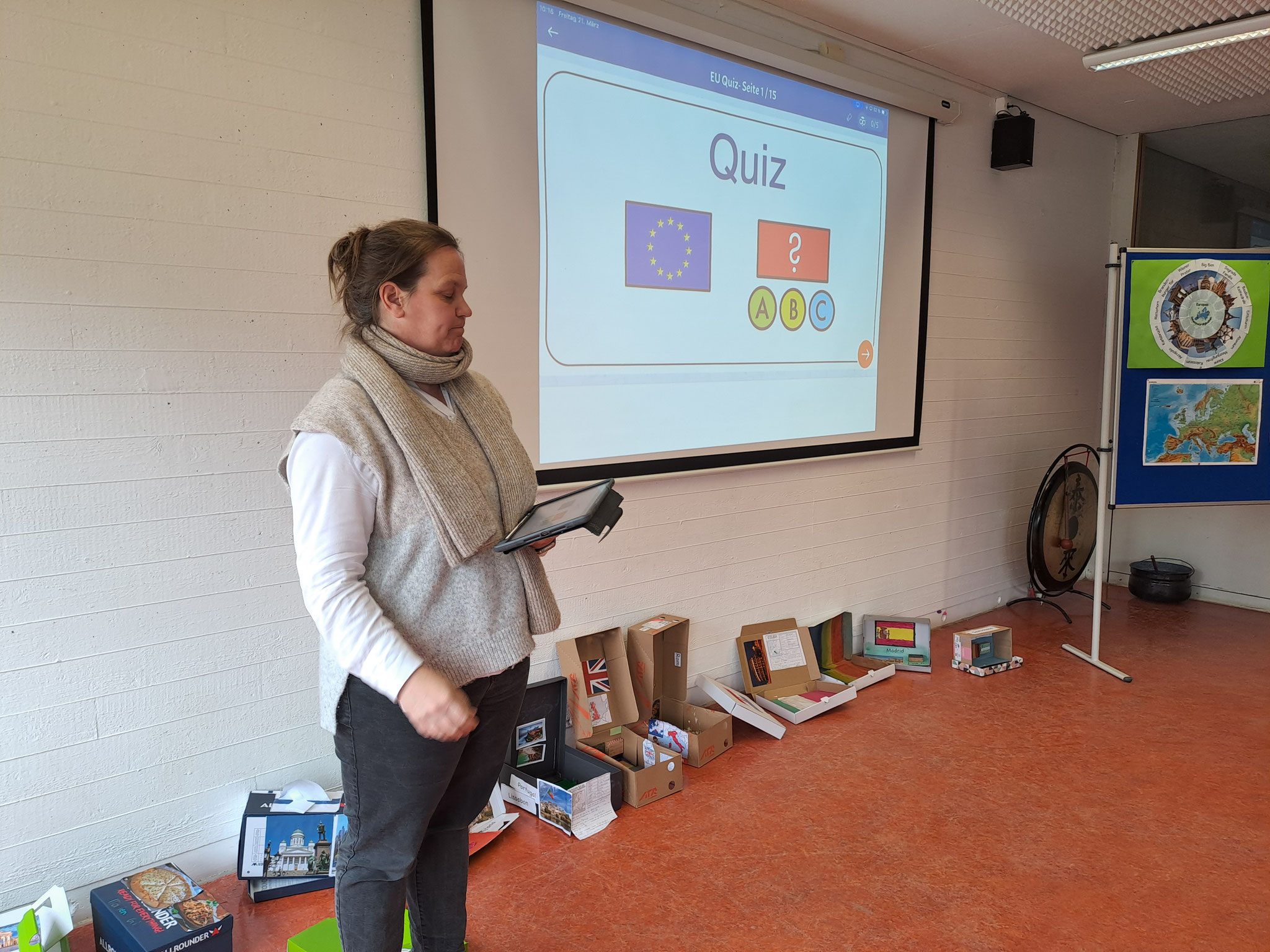 Zum Abschluss das Europa-Quiz aus mit Fragen aus den Projektgruppen