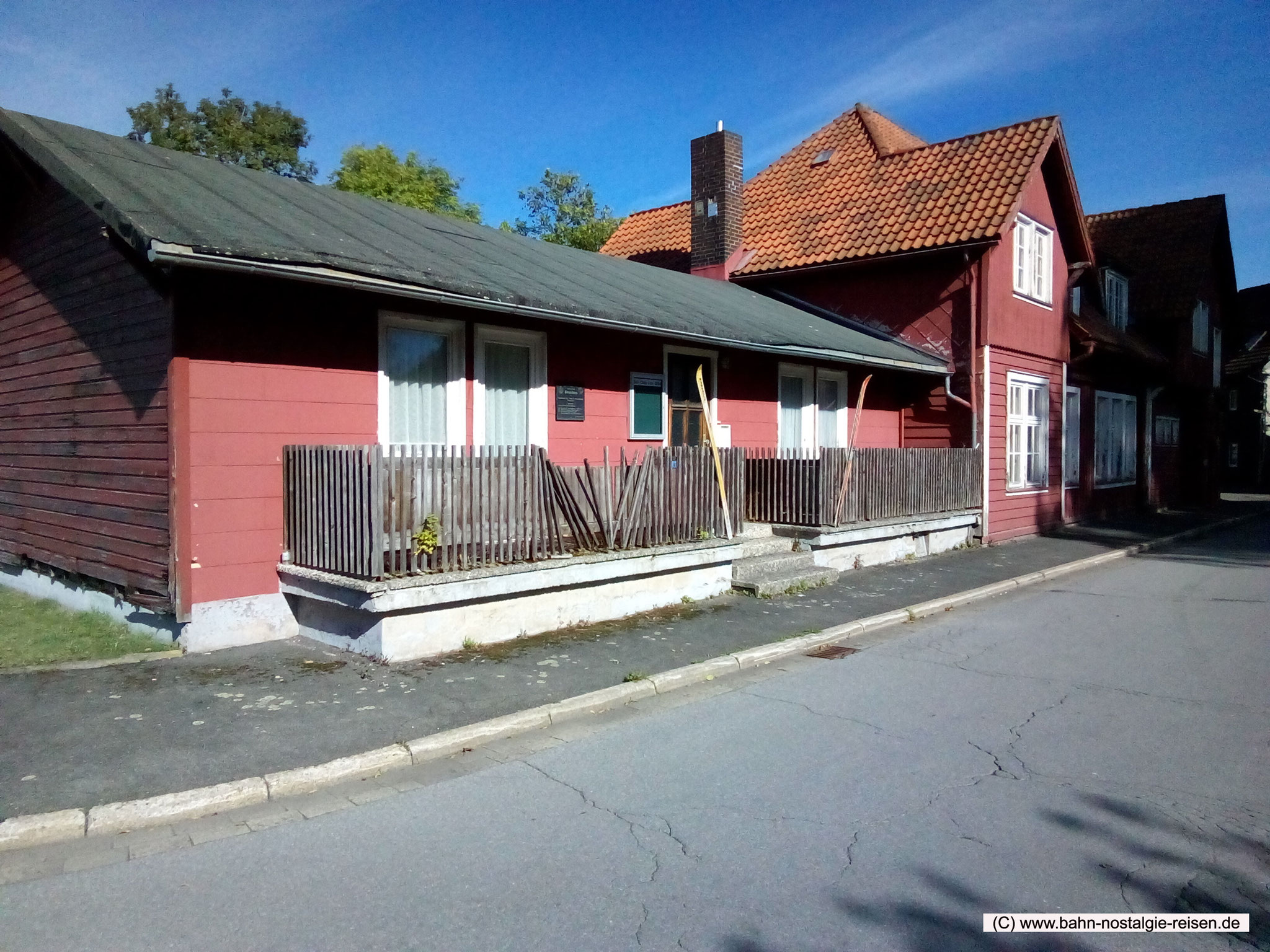 Der Stadtbahnhof der ehemaligen Zahnradbahn St. Andreasberg (Glockenberg)