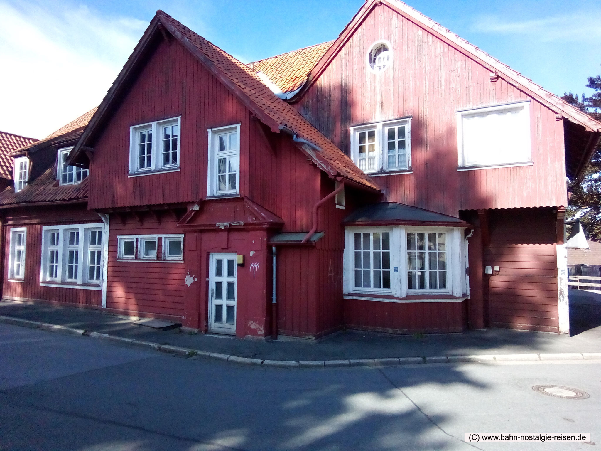 Der Stadtbahnhof der ehemaligen Zahnradbahn St. Andreasberg (Glockenberg)