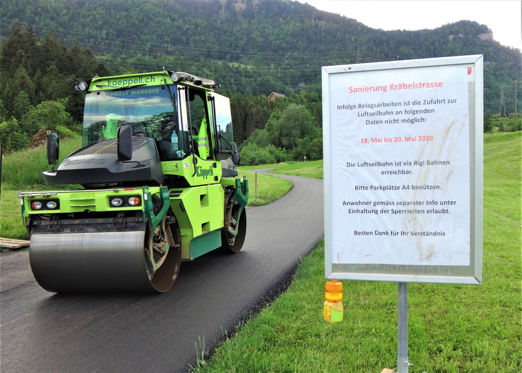 Belagserneuerung Chräbelstrasse, Goldau