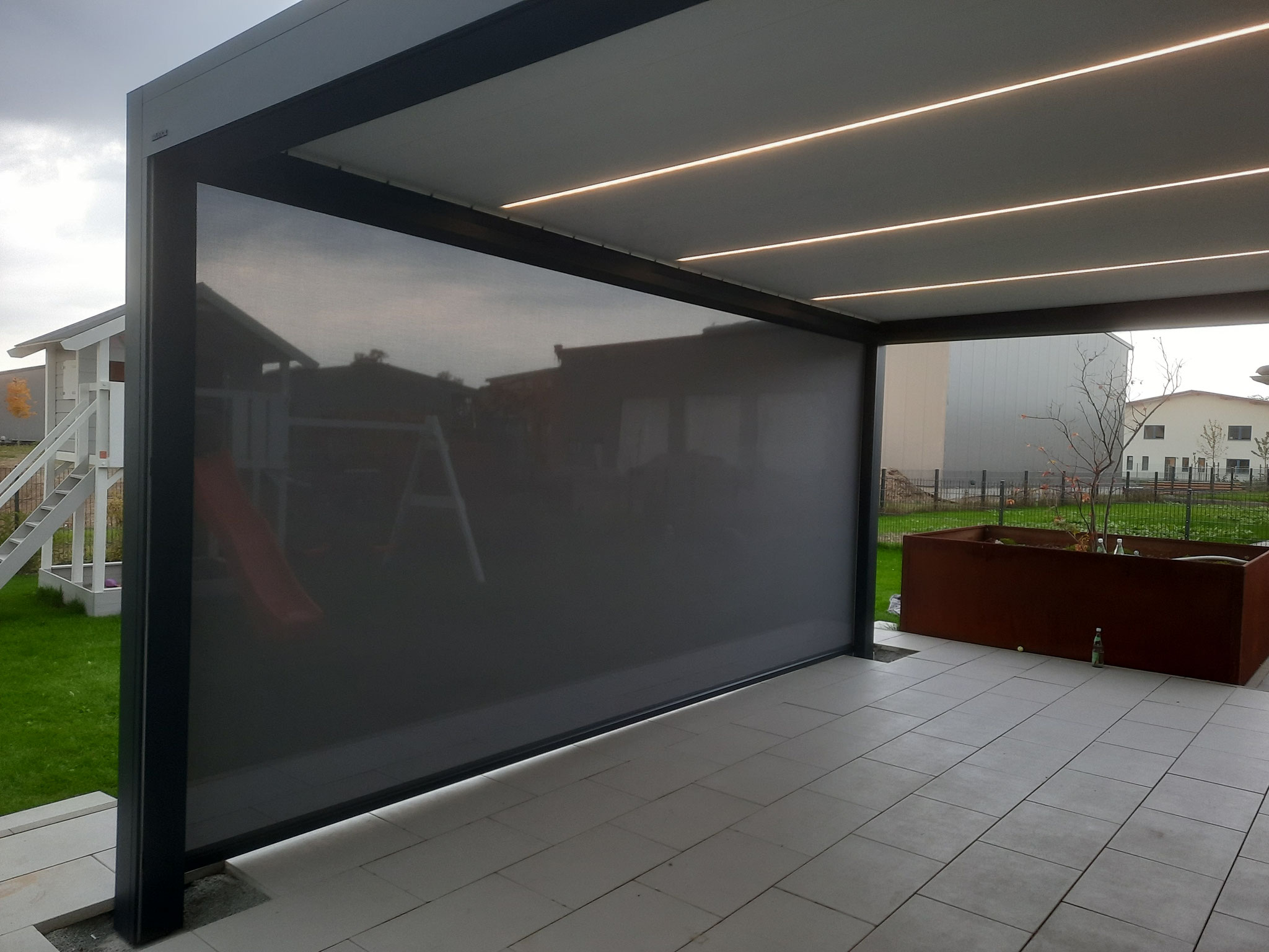 Terrassenüberdachung Lamellendach Senkrecht Markise Screens Straubing Kirchroth