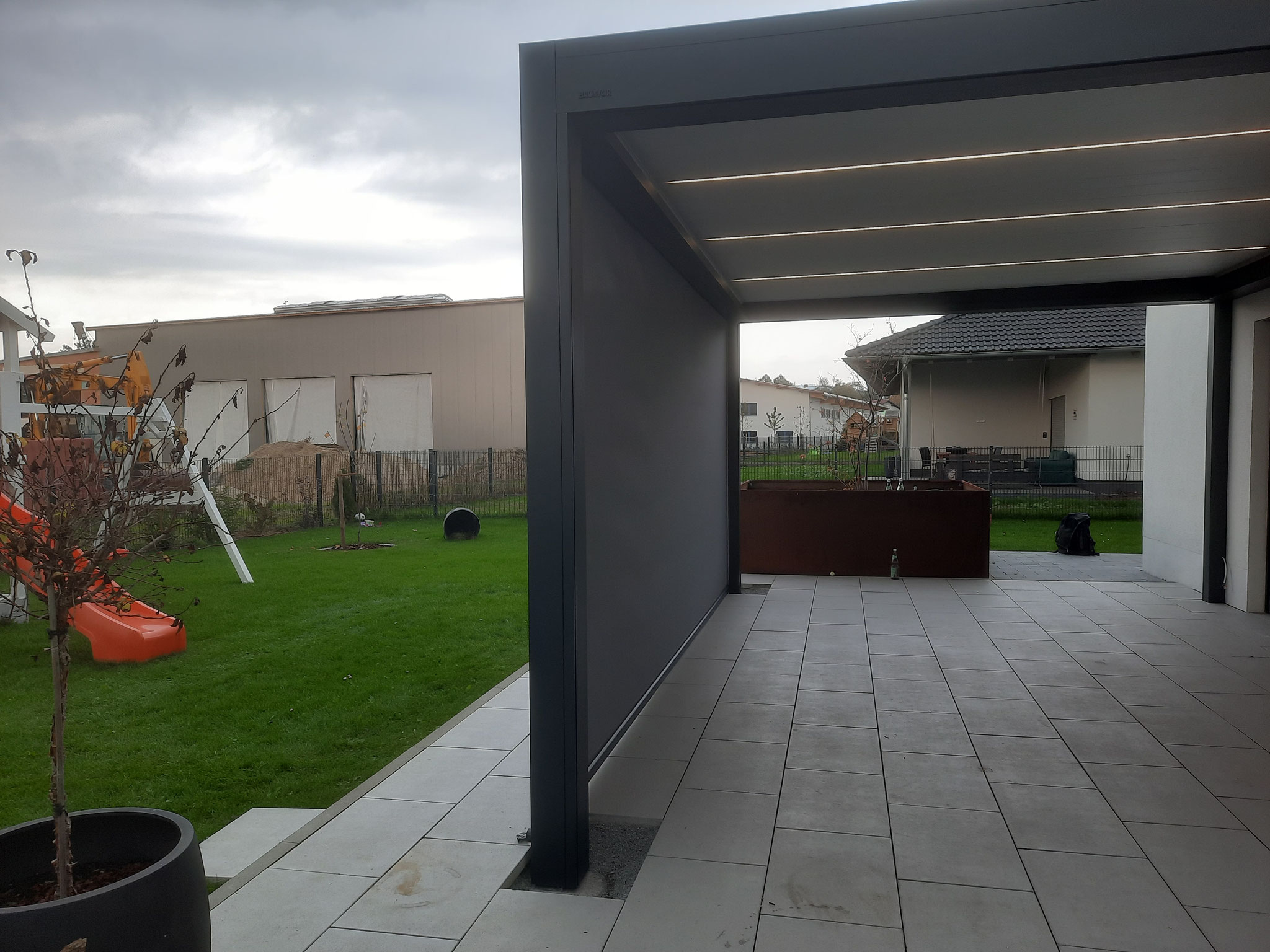 Design Pergola Terrasse stimmungsvolle Beleuchtung Straubing
