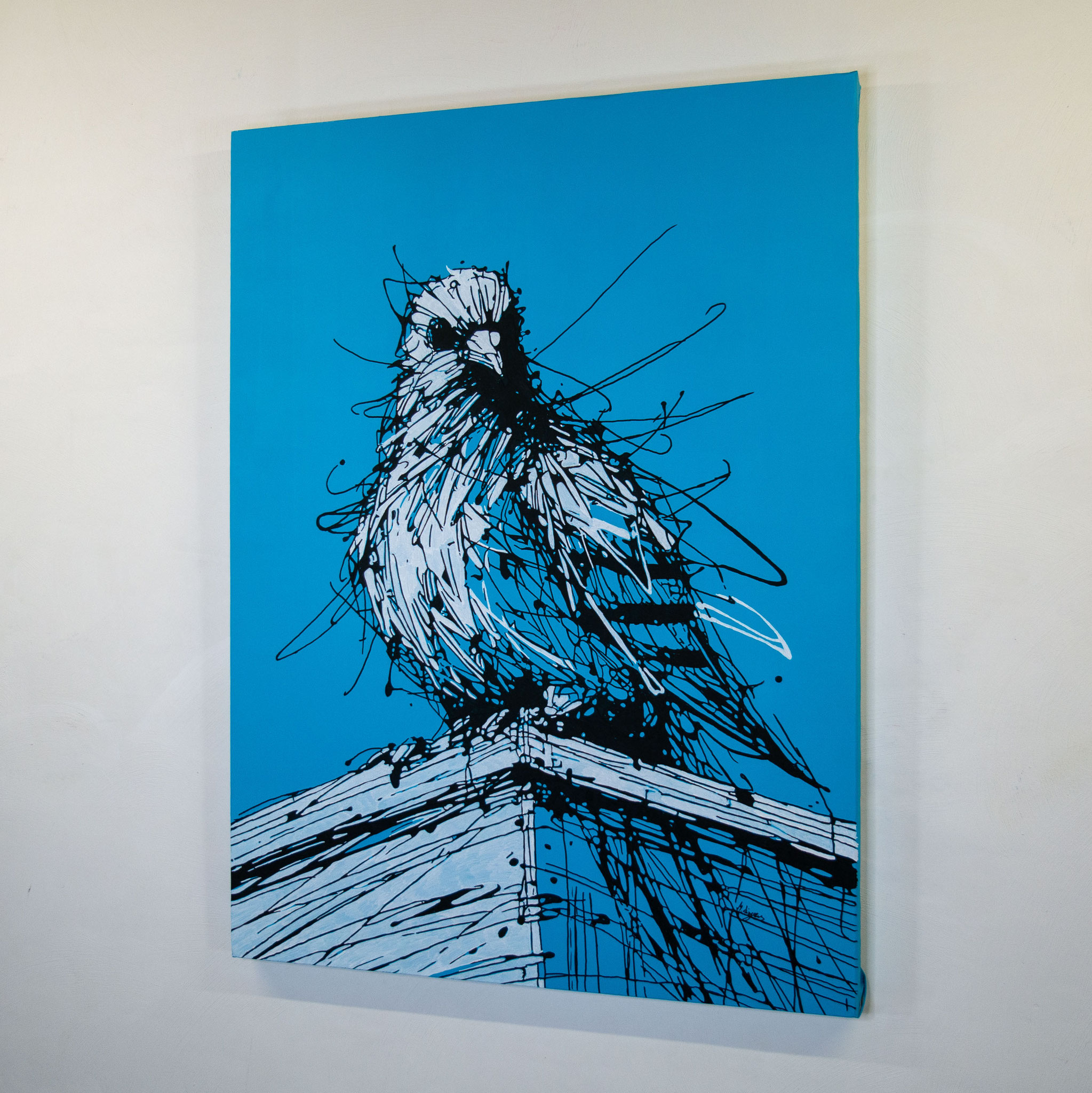 "NOT THE HERO YOU WANTED", Künstler Martin Lingens, WILD SKETCHES Serie, Taube