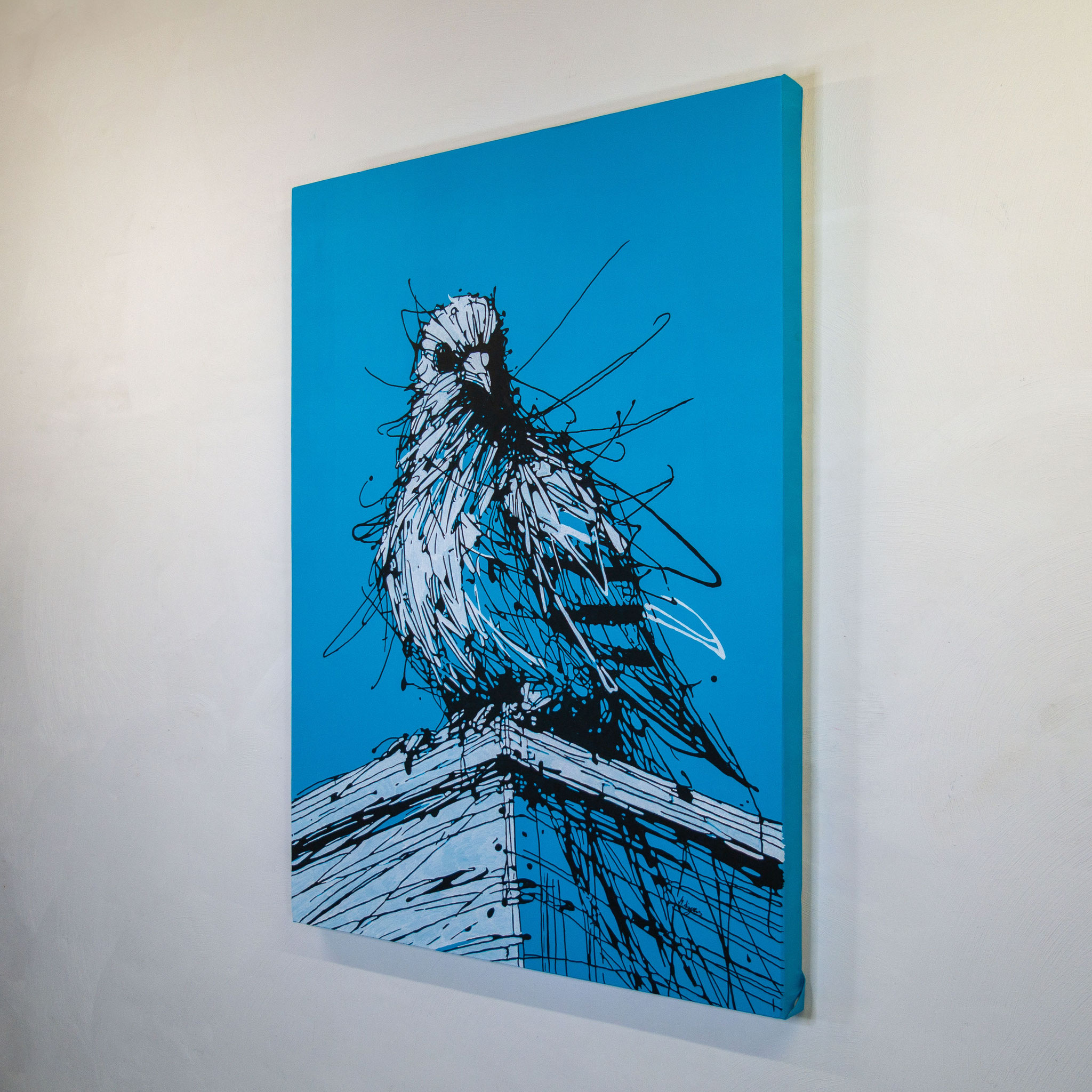 "NOT THE HERO YOU WANTED", Künstler Martin Lingens, WILD SKETCHES Serie, Taube