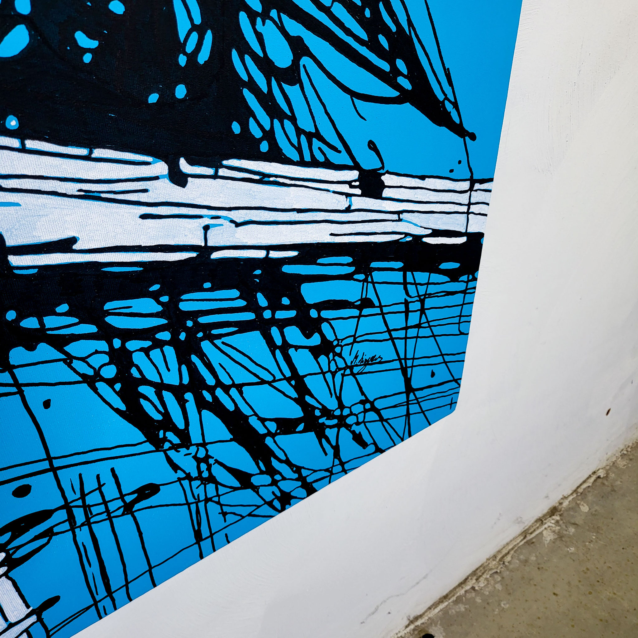 Nahaufnahme "NOT THE HERO YOU WANTED", Künstler Martin Lingens, WILD SKETCHES Serie, Taube