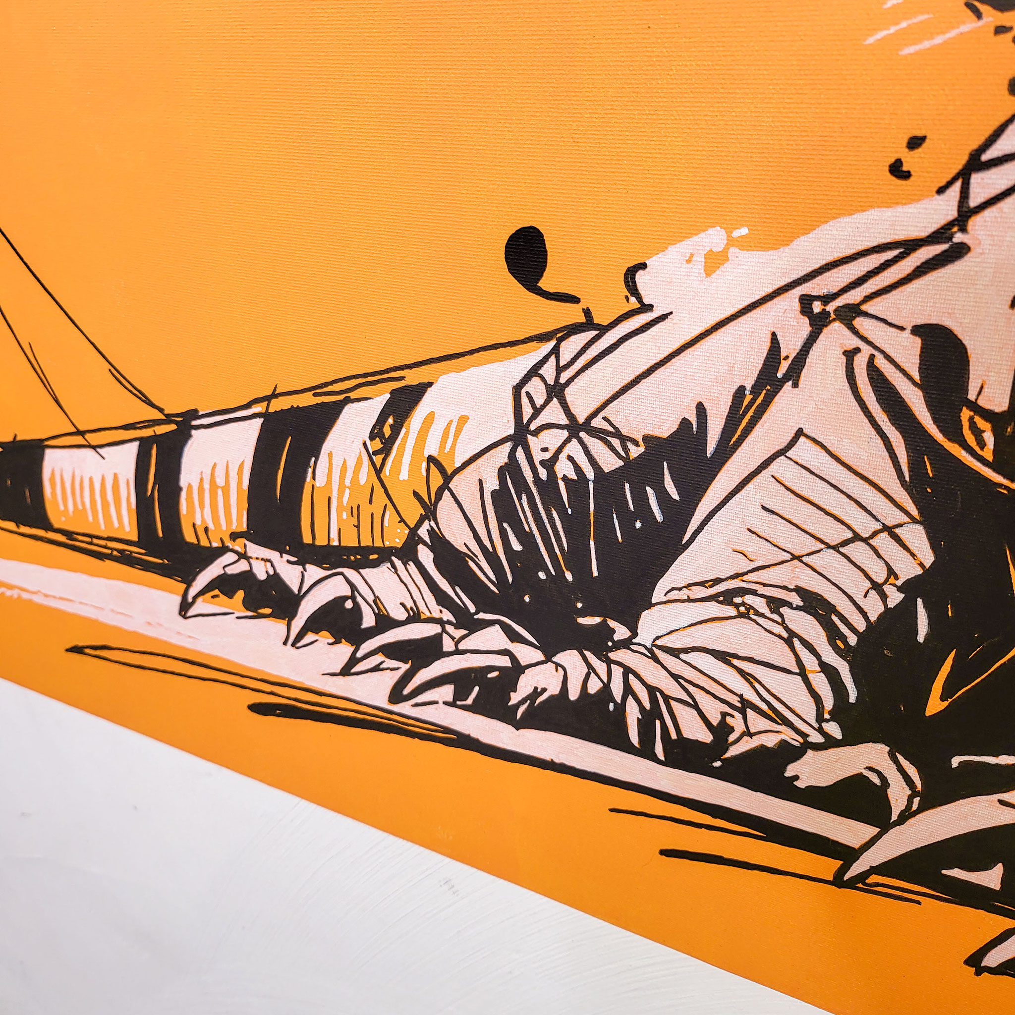 Nahaufnahme, LAST DRAGON, Künstler Martin Lingens, WILD SKETCHES Serie, Komodowaran