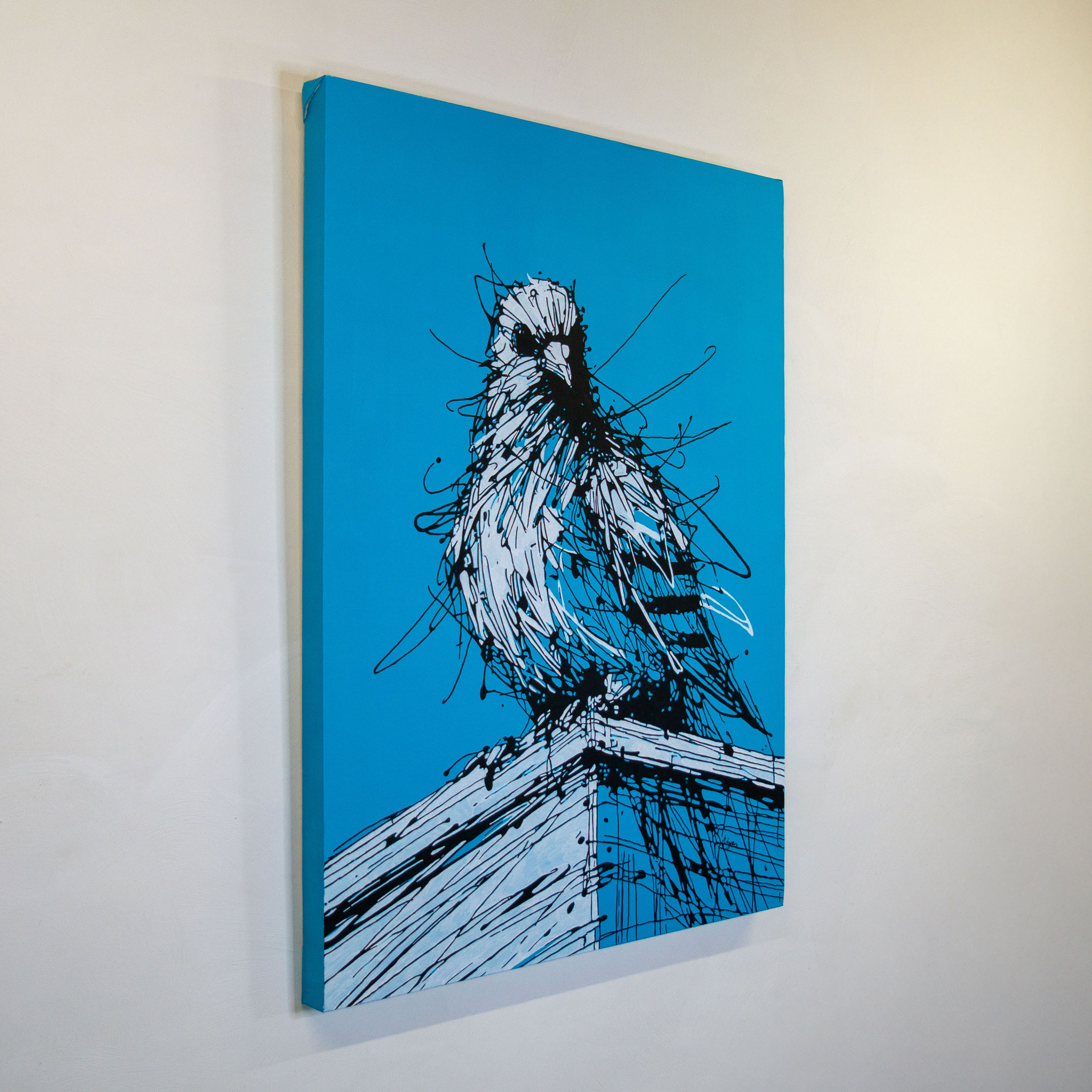 "NOT THE HERO YOU WANTED", Künstler Martin Lingens, WILD SKETCHES Serie, Taube