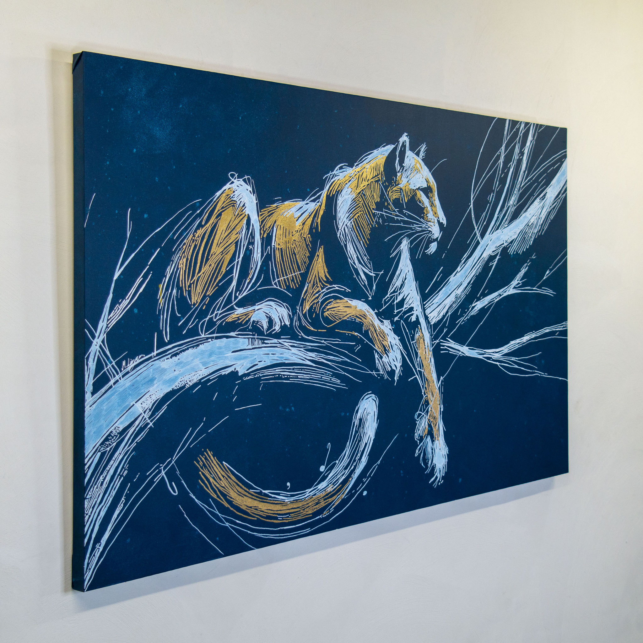 KING OF THE NIGHT - Künstler Martin Lingens - WILD SKETCHES Serie - Puma