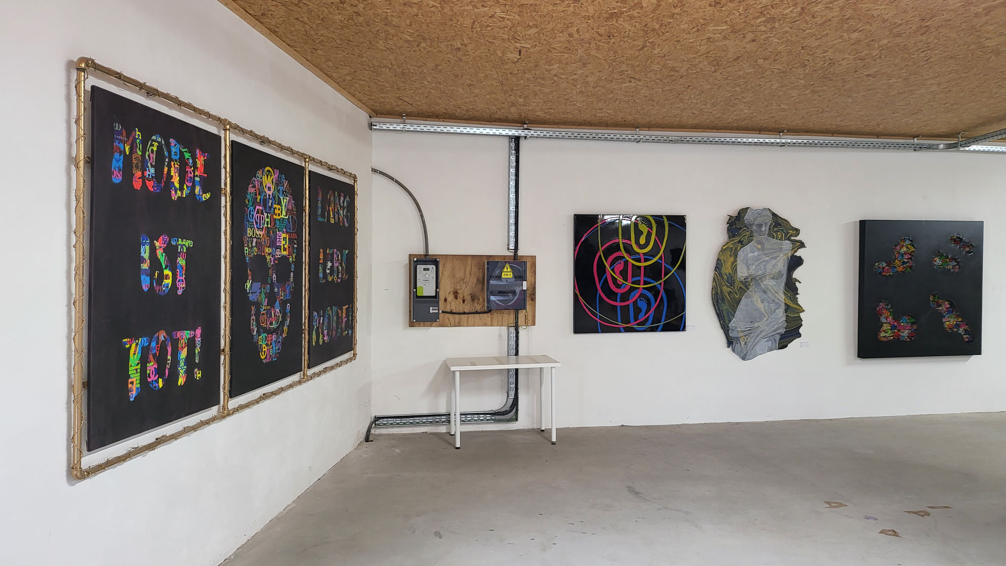 Ausstellung "Zwischen den Linien", Kunstwerke Martin Lingens