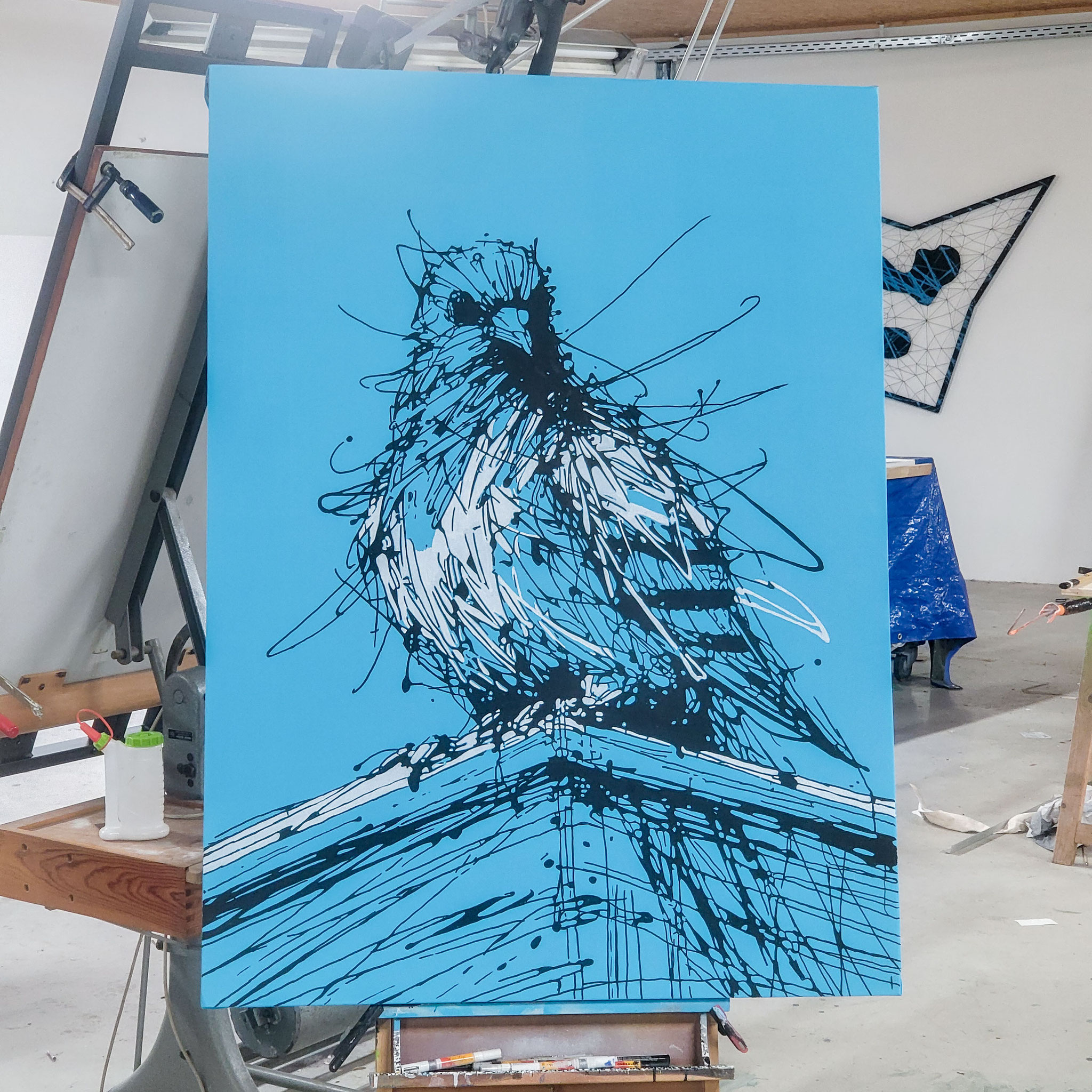 Entstehung von "NOT THE HERO YOU WANTED", Künstler Martin Lingens, WILD SKETCHES Serie, Taube