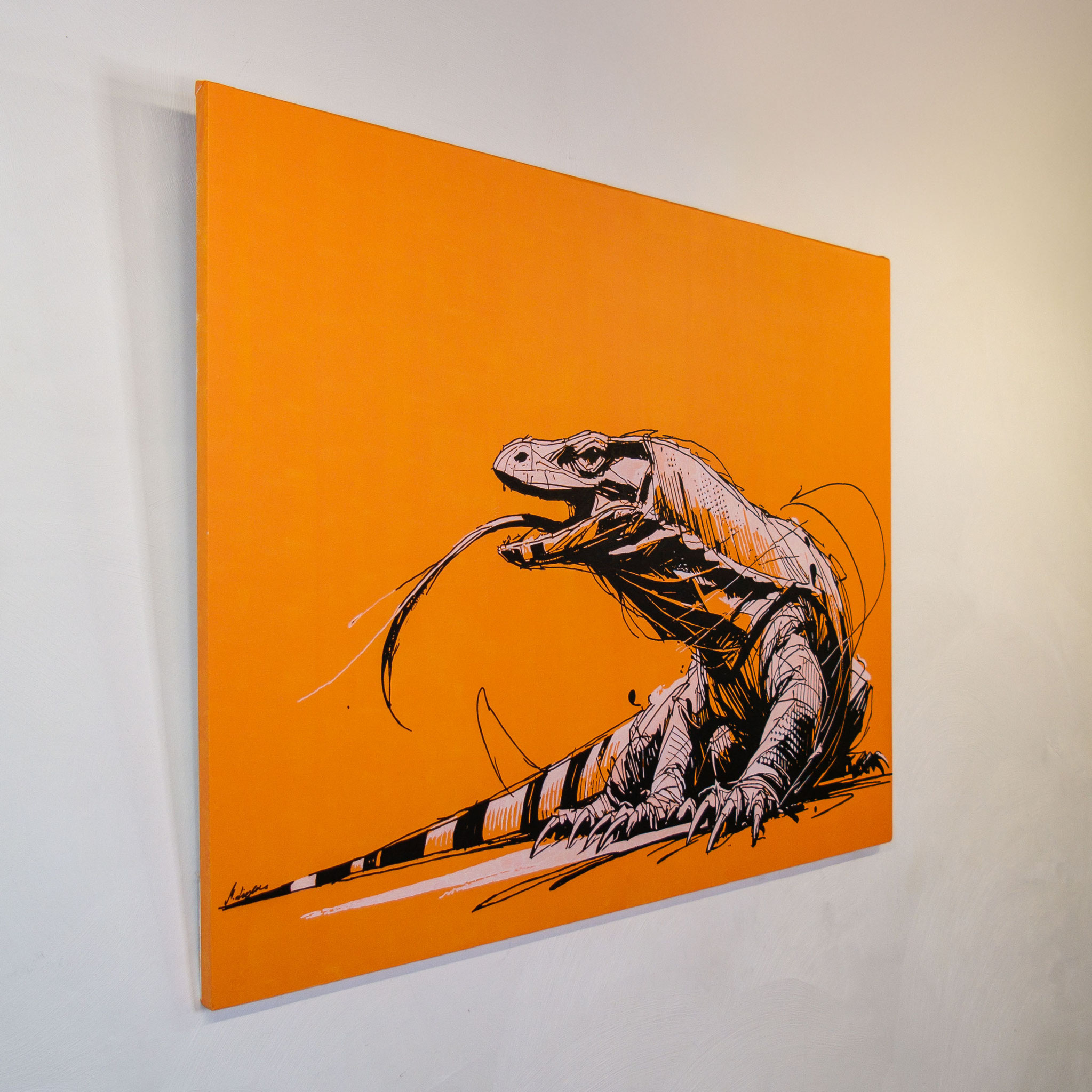 LAST DRAGON, Künstler Martin Lingens, WILD SKETCHES Serie, Komodowaran