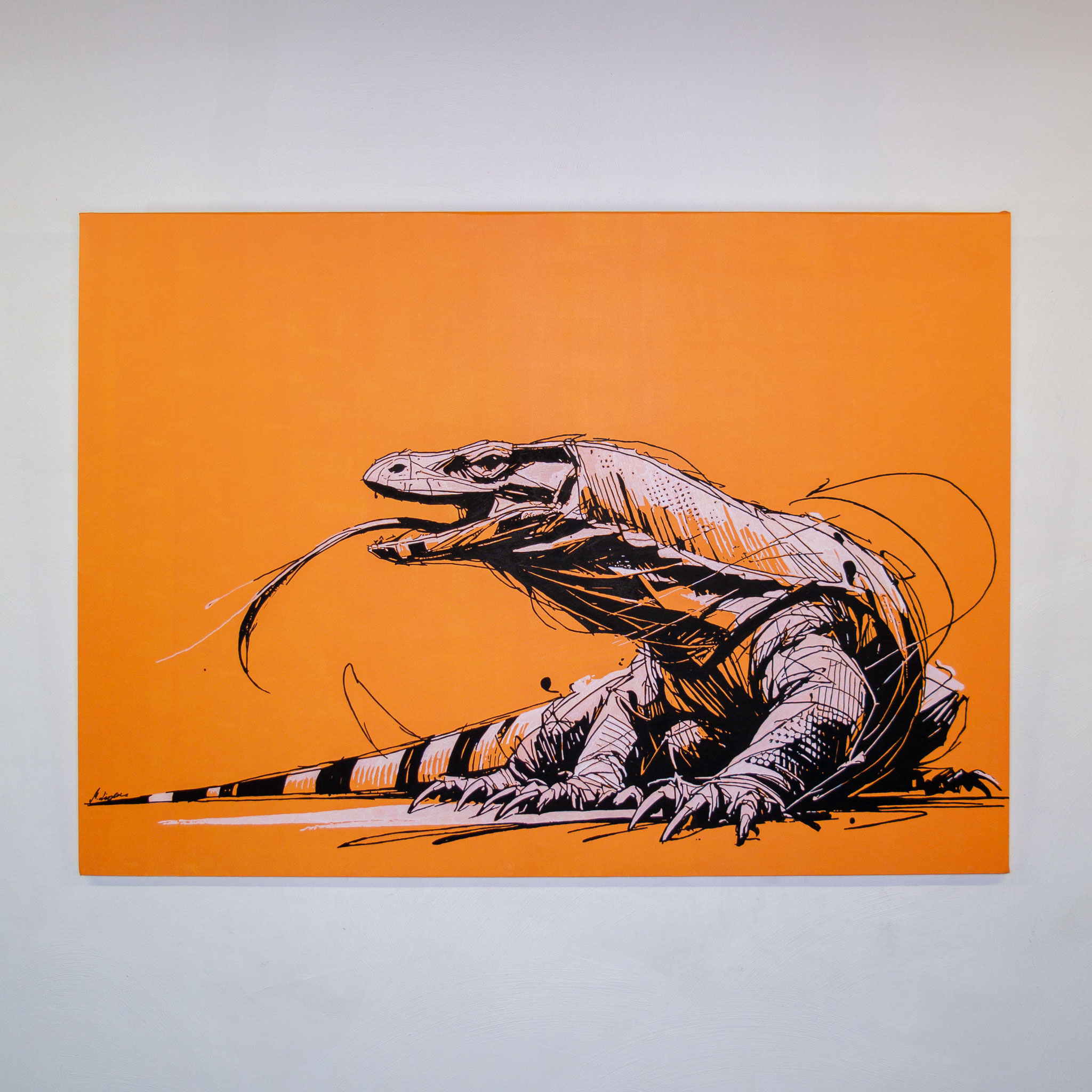 LAST DRAGON, Künstler Martin Lingens, WILD SKETCHES Serie, Komodowaran