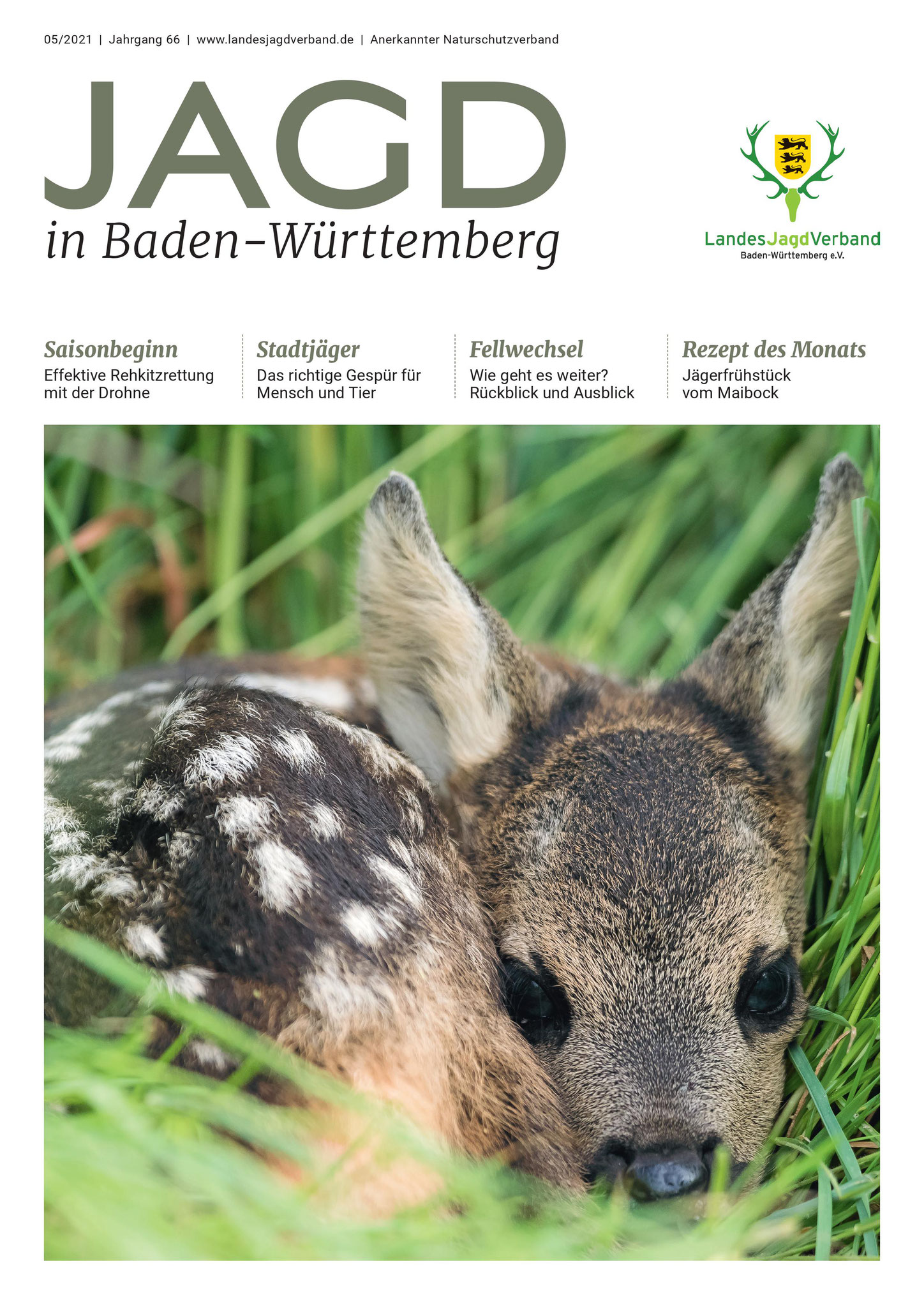 Titelseite der Jagd in Baden-Württemberg Nr. 5/2021
