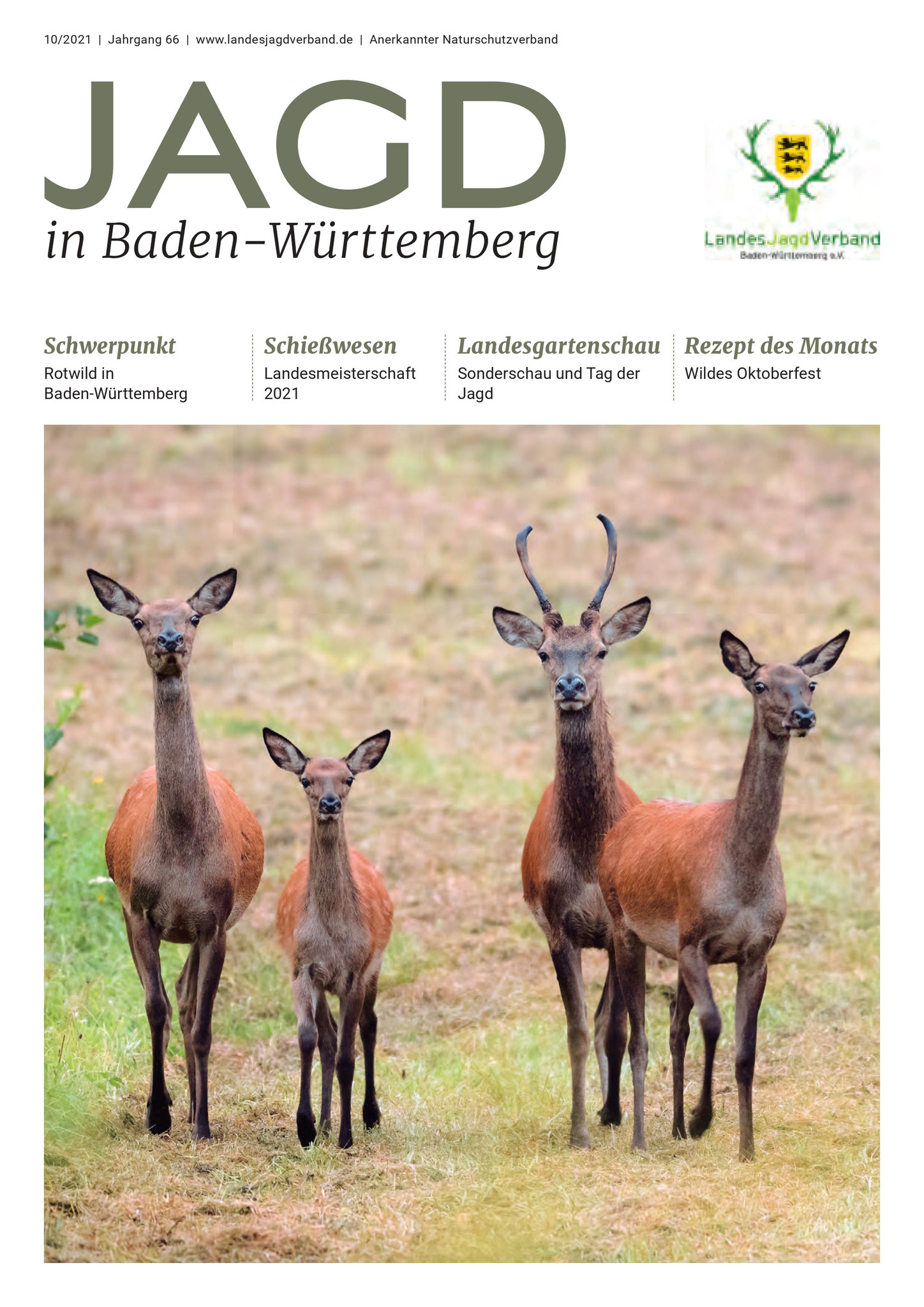 Titelseite der Jagd in Baden-Württemberg Nr. 10/2021