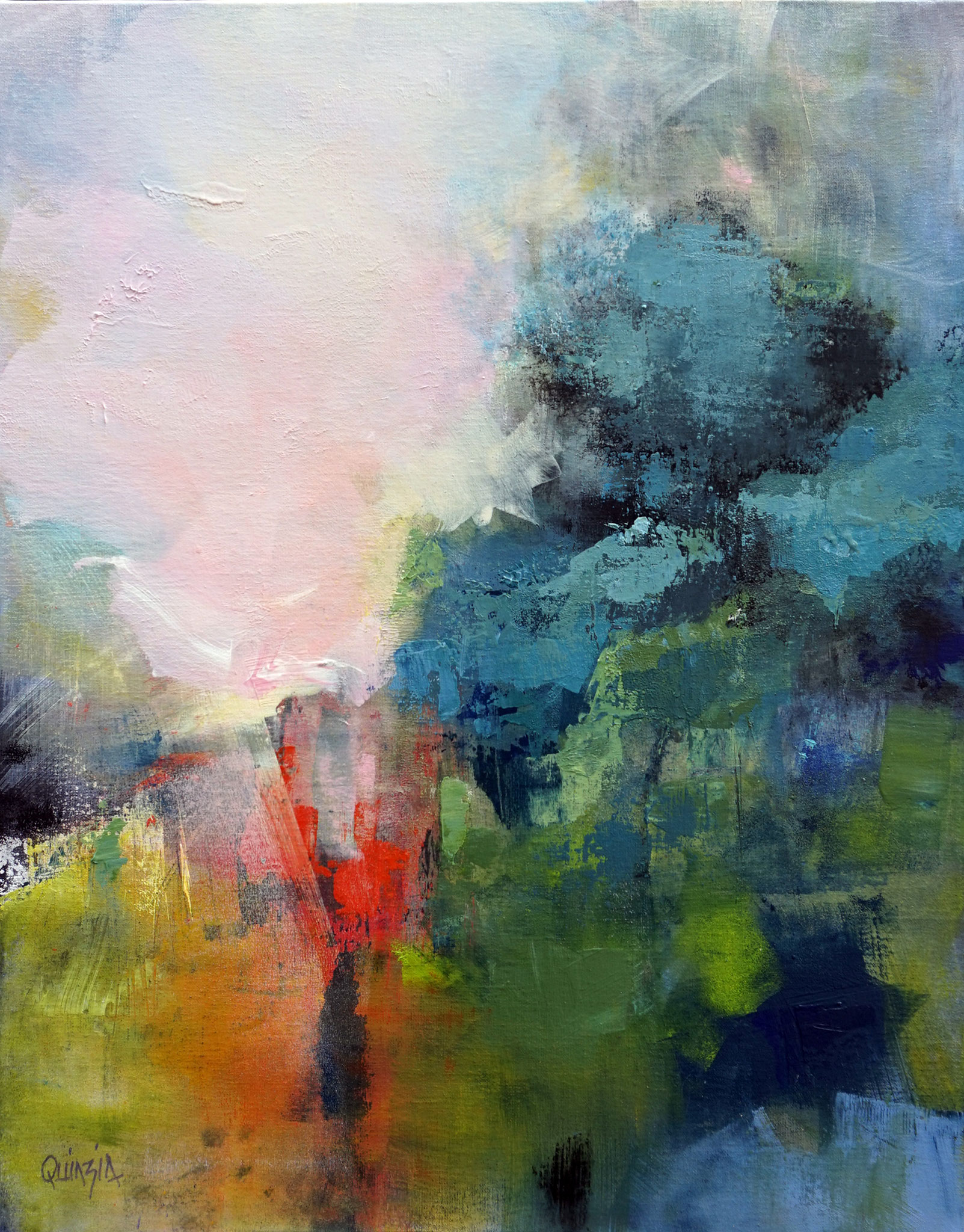 "Le passage" acrylique sur toile 50 x 61 VENDUE
