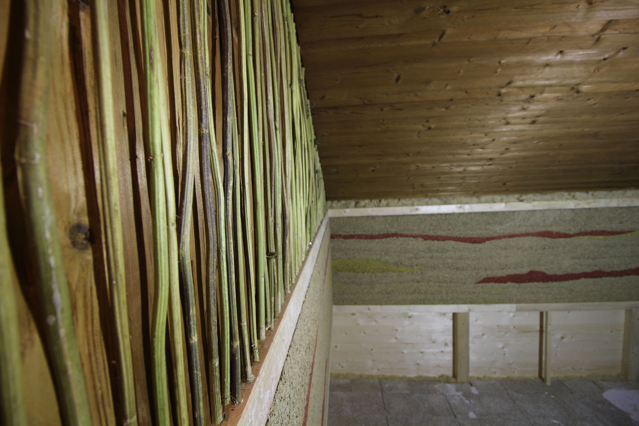 Hanf-Details in der Hanfsauna