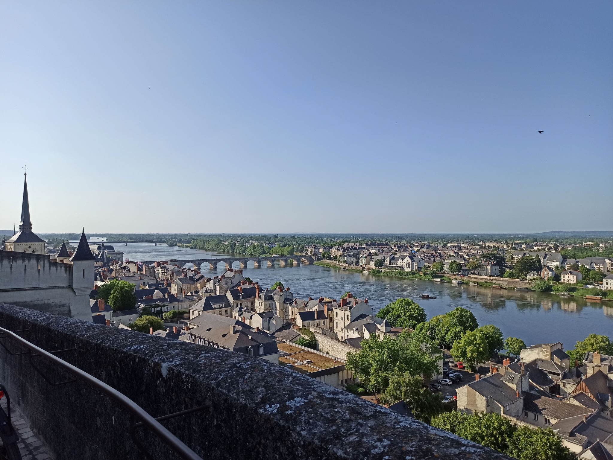 Vue sur la Loire depuis l'esplanade du Château de Saumur