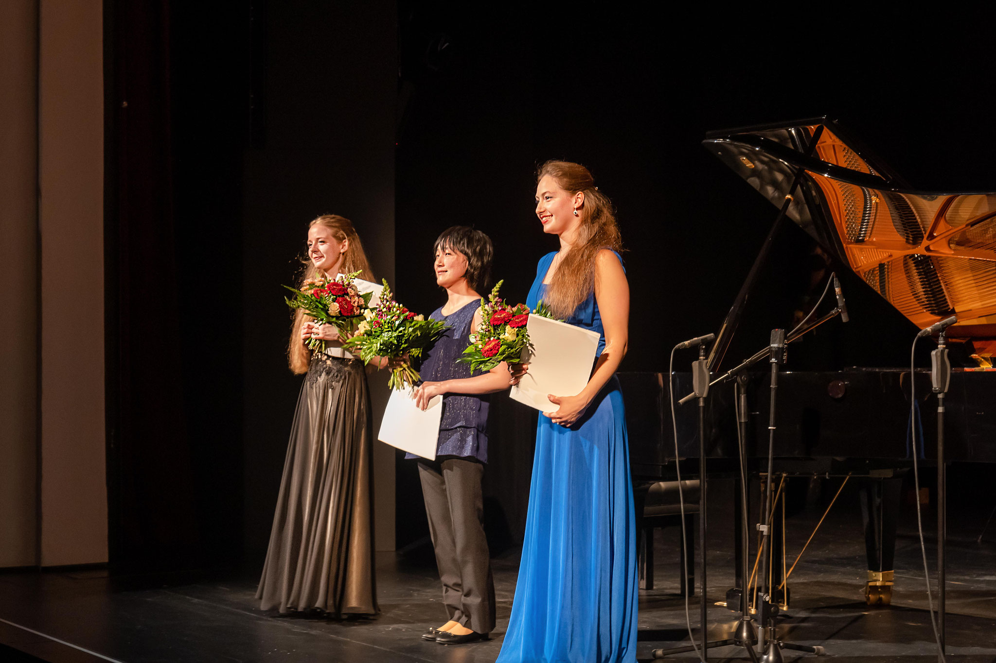 Preisträgerinnen Abschlusskonzert Schimmel Klavierwettbewerb 2021