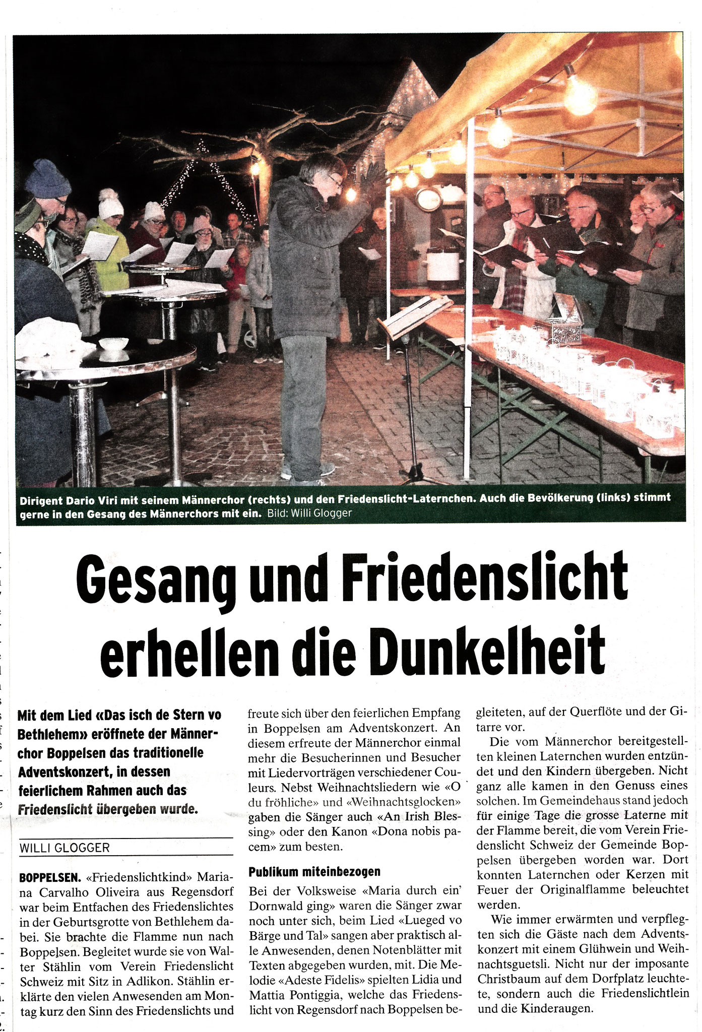 Bericht von Willi Glogger im Furttaler vom 16.12.2016