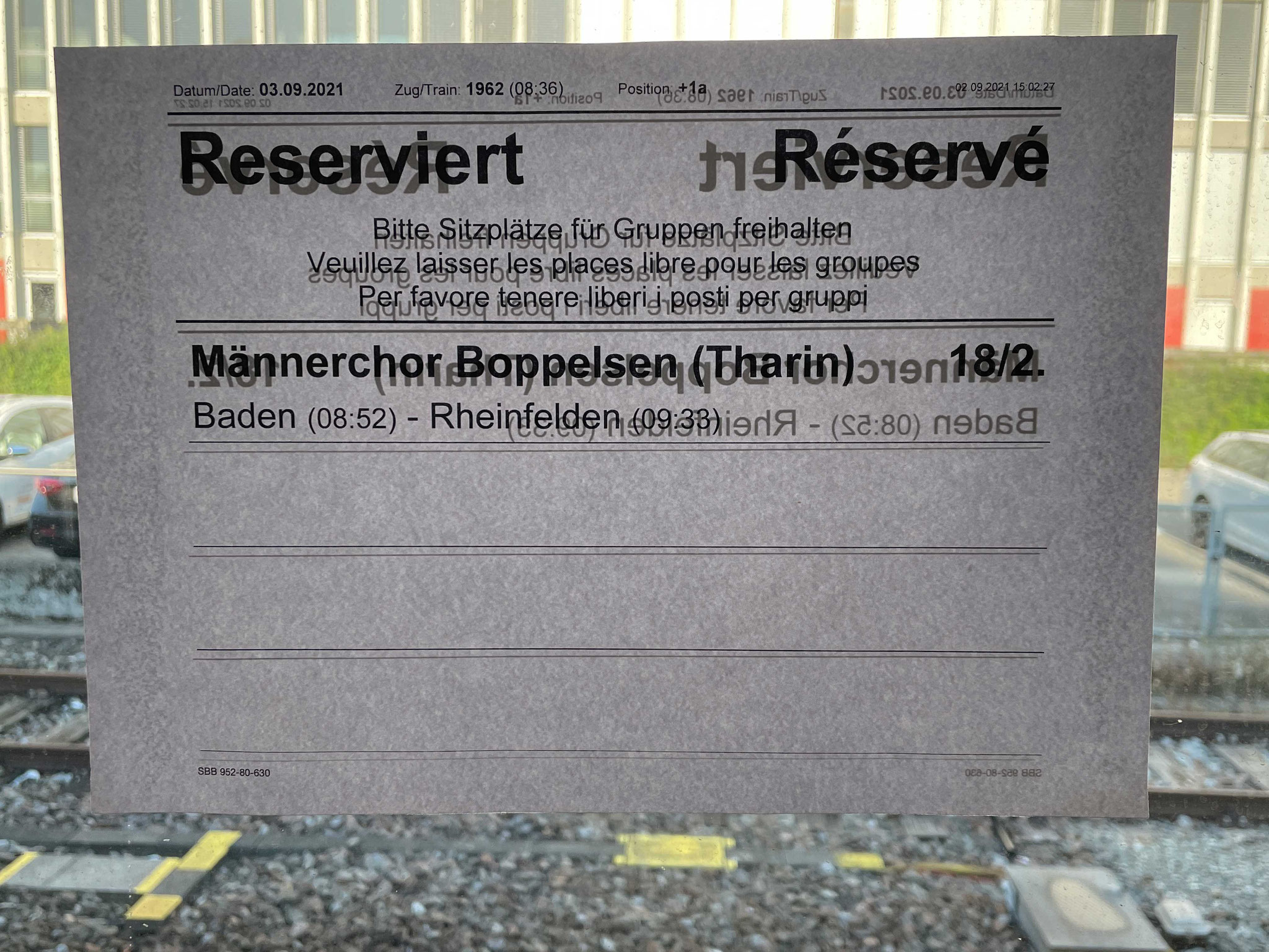 SBB Wagenreservation