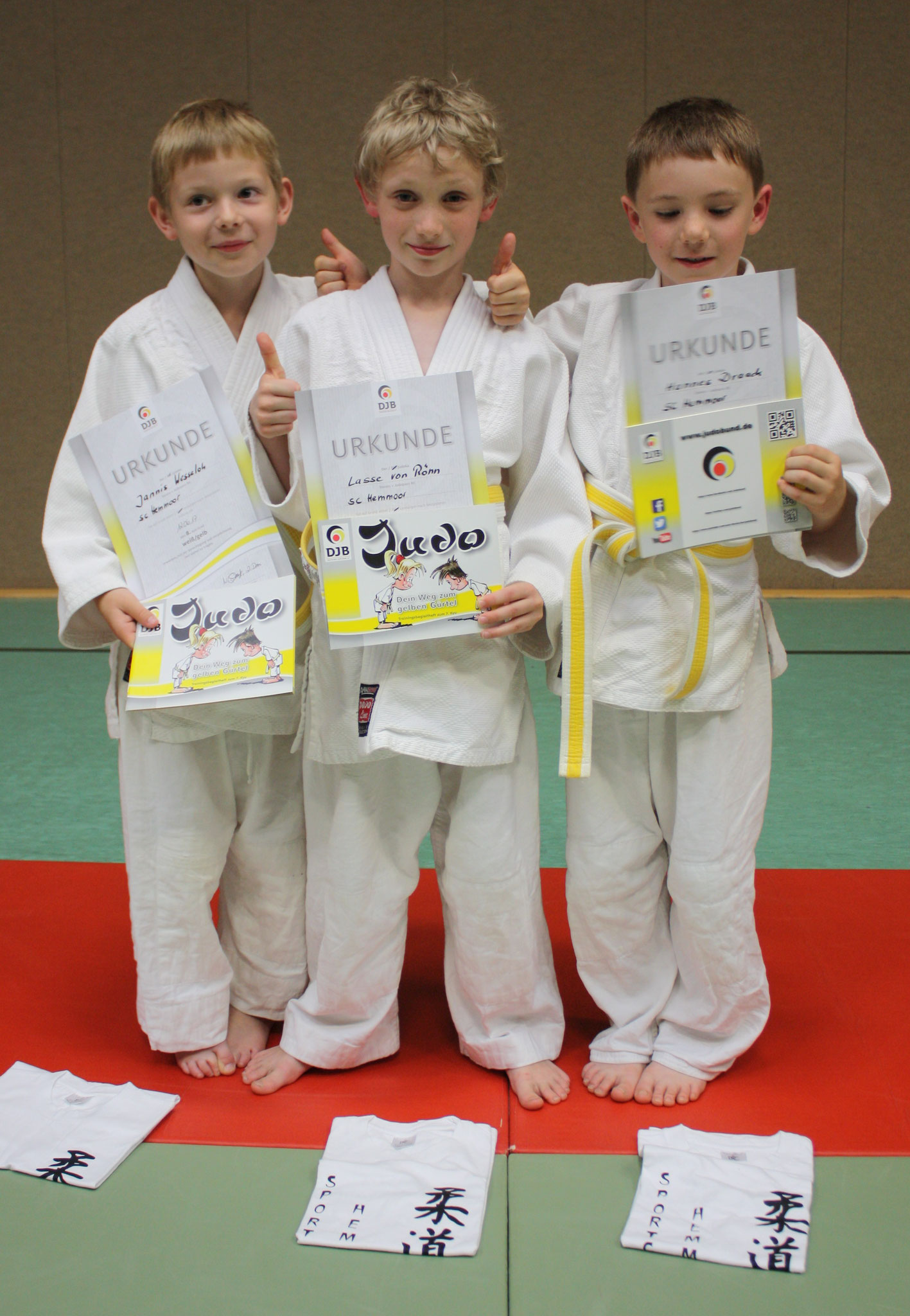 Niklas Krüger, Nazar Aloshyn, Tom Wegner (es fehlen auf dem Foto Lucas Ahlf und Justus Köster).