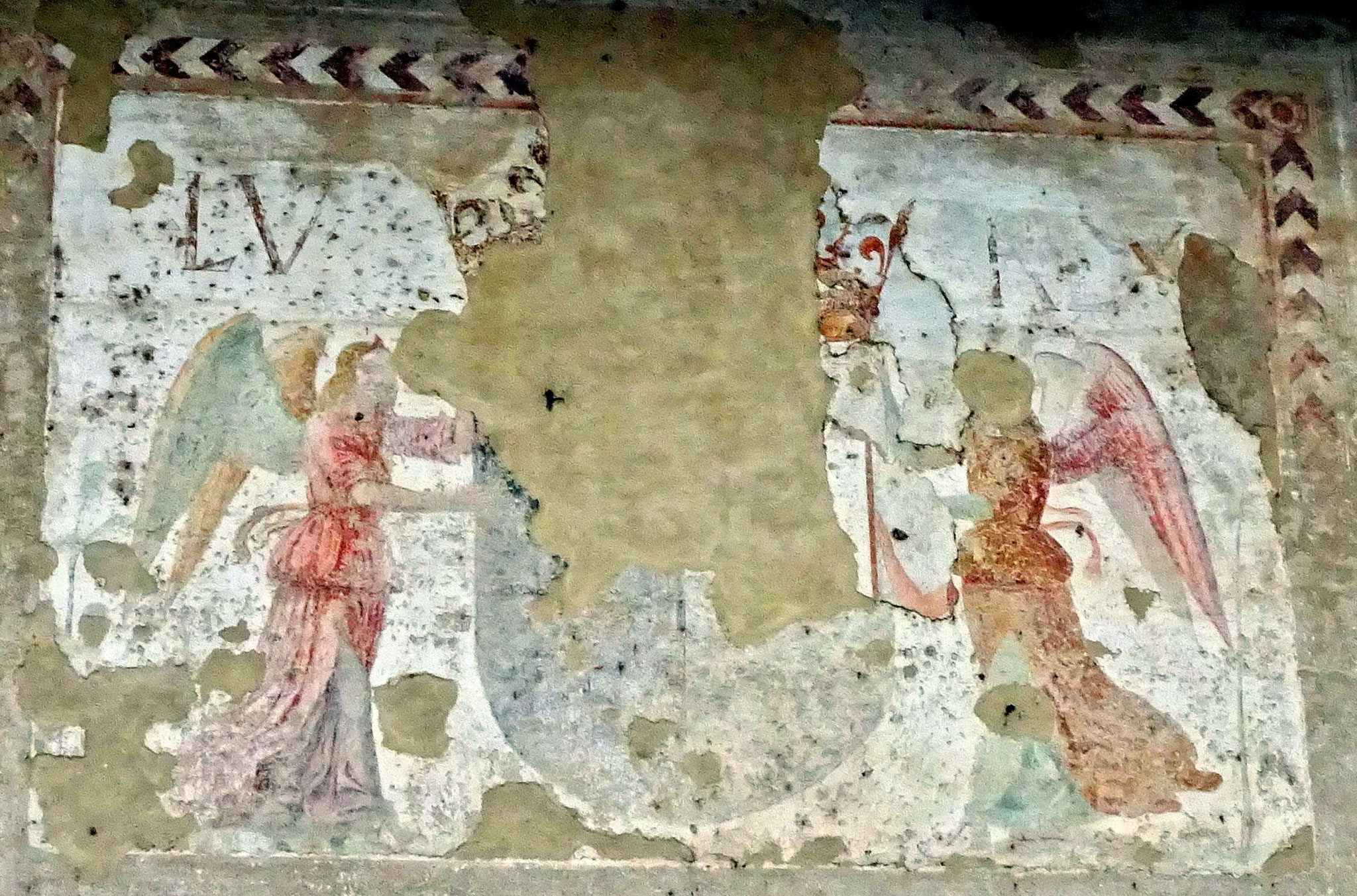 Peinture sur un mur extérieur du Castello Visconti