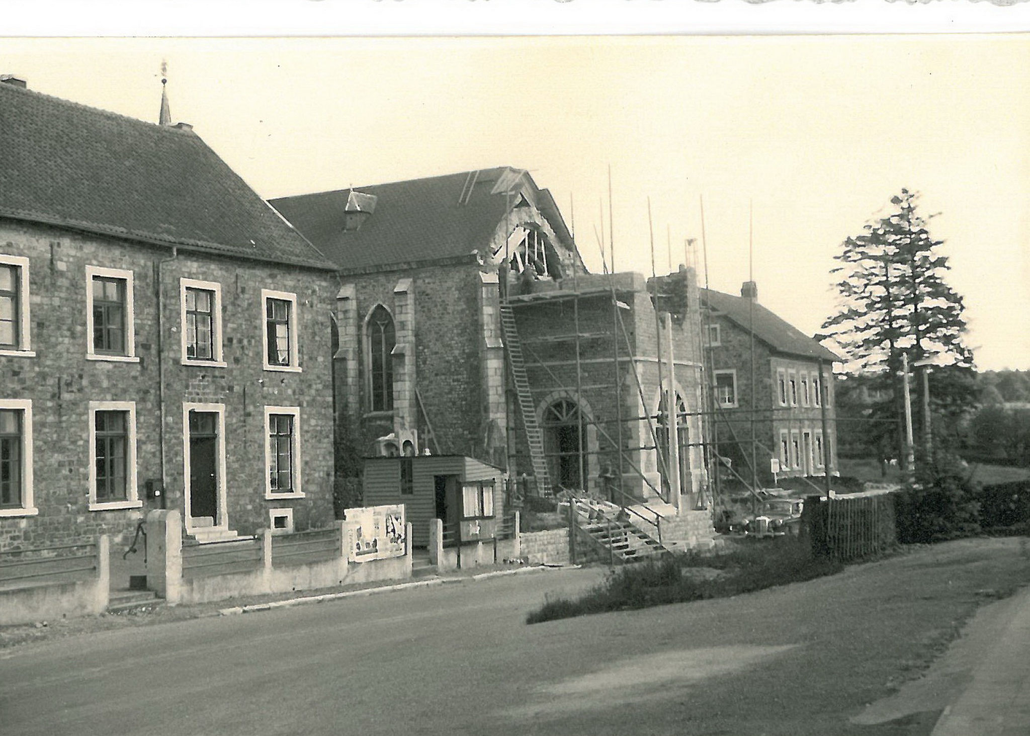 Neubau des Kirchturms 1960