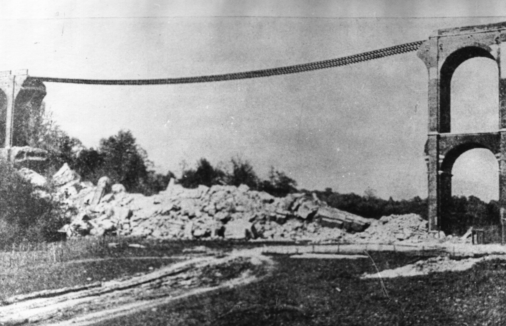Sprengung des Göhlviadukts 1940