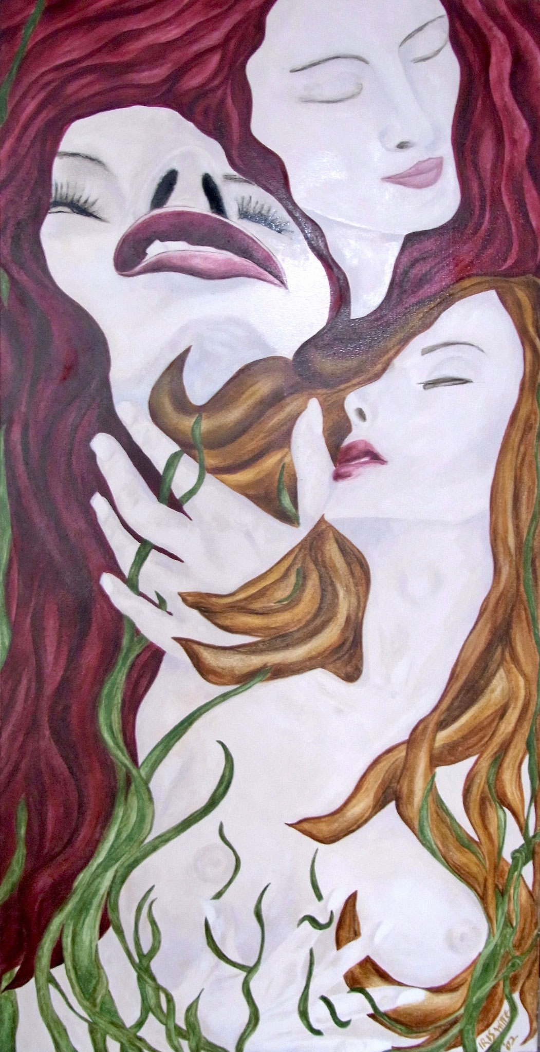 Musen, 60x120cm, Ölfarbe auf Leinwand