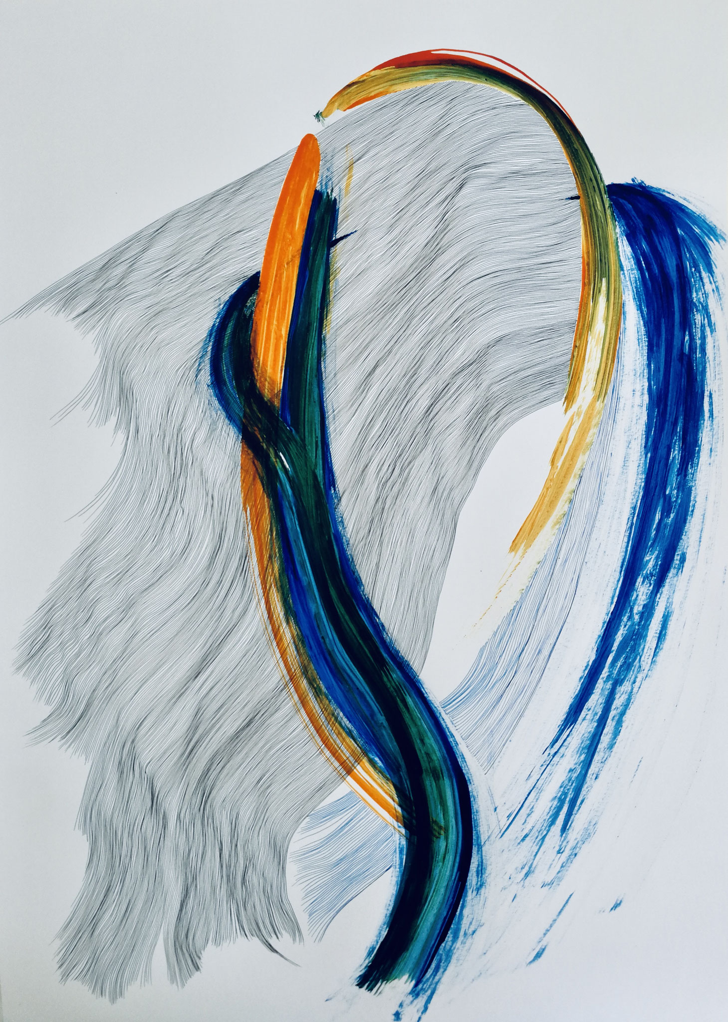Widerstand, 59x41,5, Federzeichnung, Tusche, 2023 
