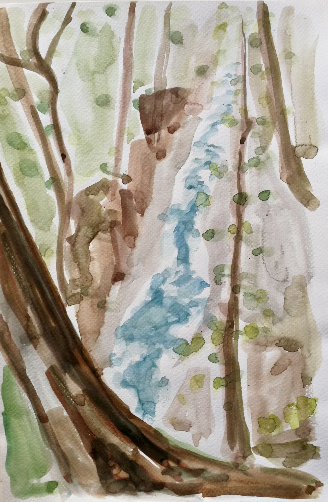 Bachlauf, 24x35,5cm, Aquarell