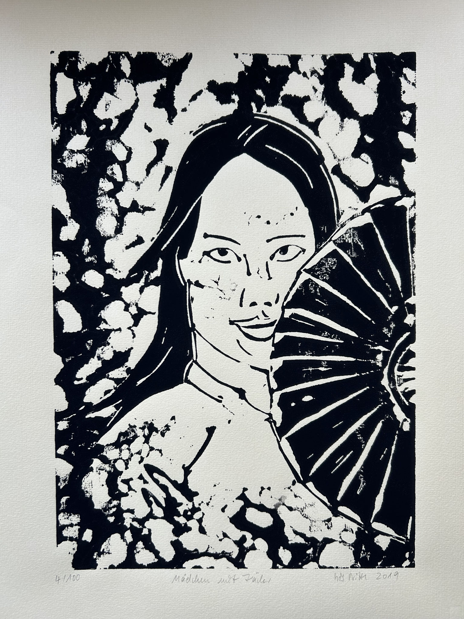 Mädchen mit Fächer, 21x29,5cm, 2019