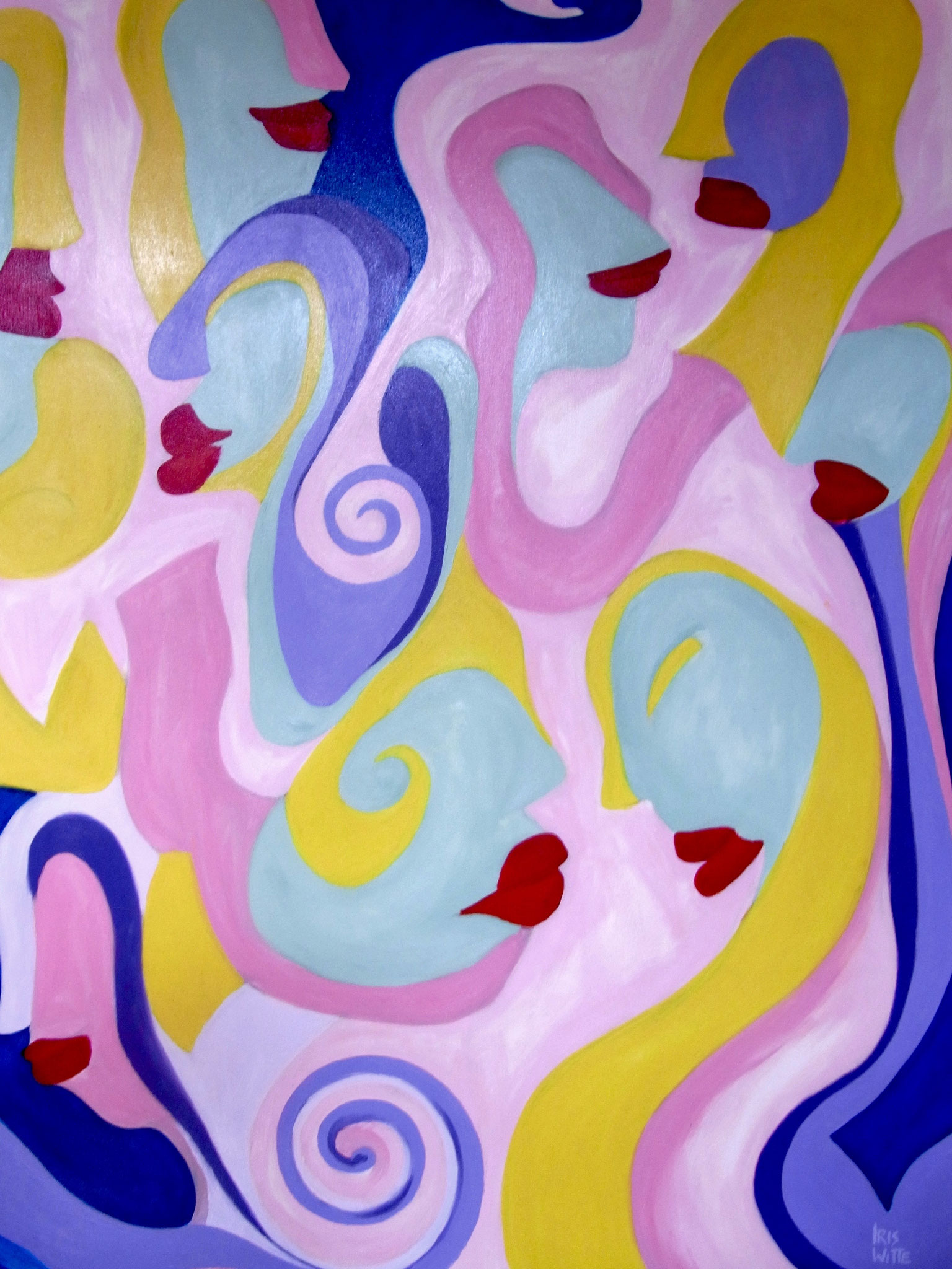 Leute, 80x108cm, Ölfarbe auf Leinwand