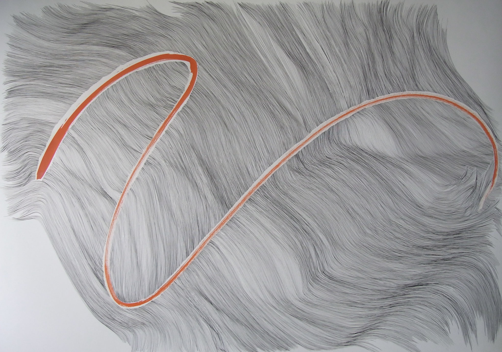 Fließen No1, 59,4x84,1cm, Federzeichnung, Tusche
