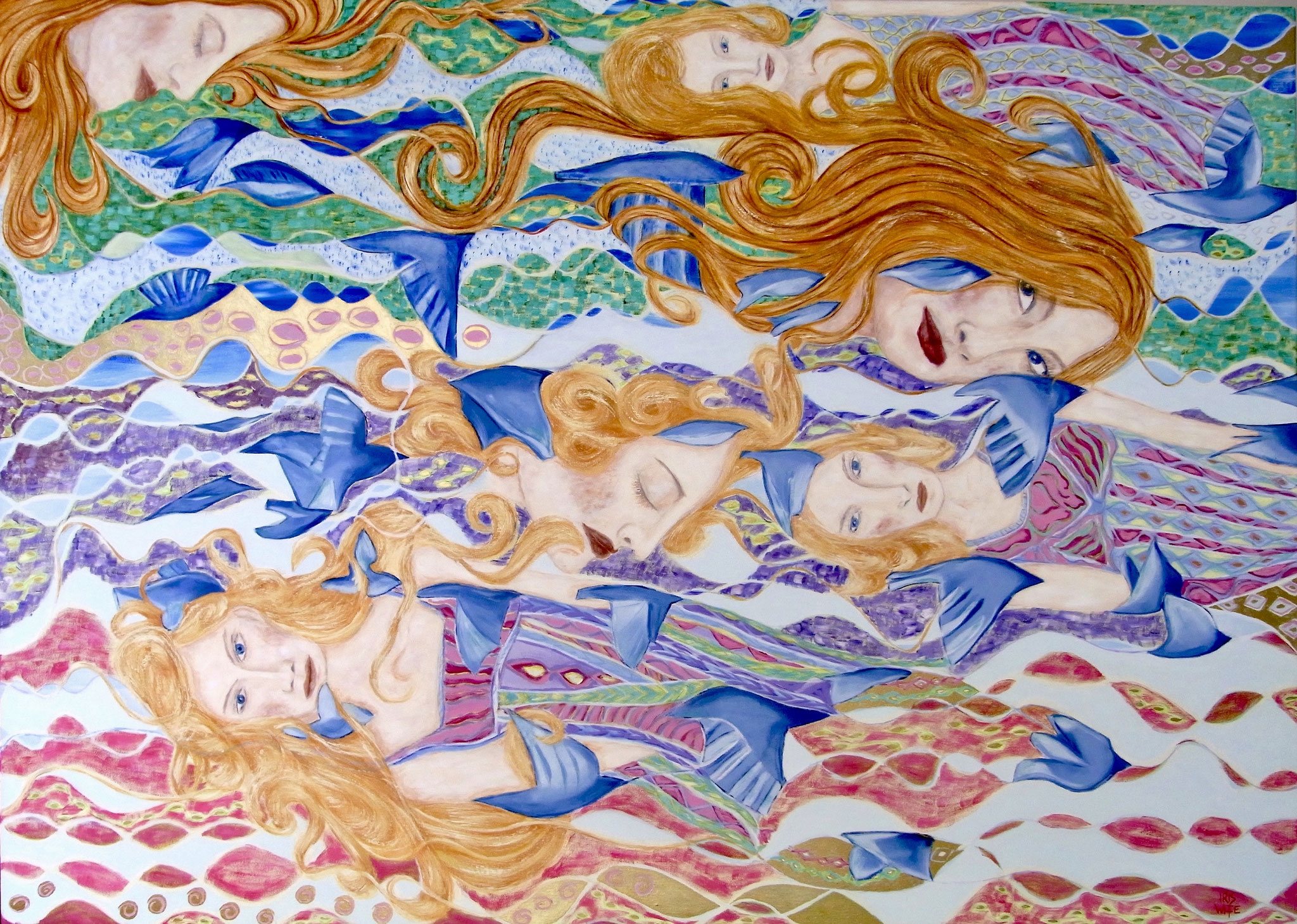 Schwerelos, 100x140cm, Ölfarbe auf Leinwand und Aluminiumoxid, 2005