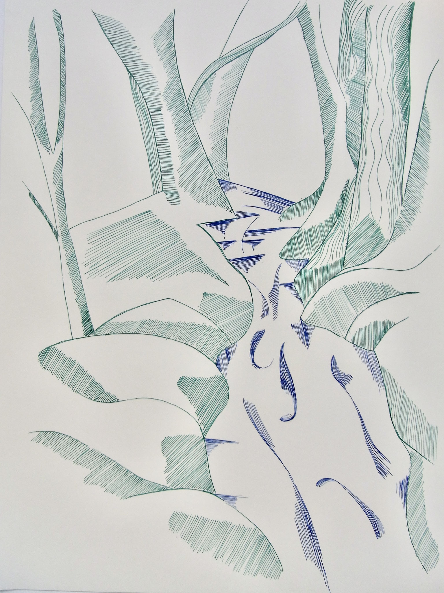 Bachlauf, 21x29,5cm, Federzeichnung