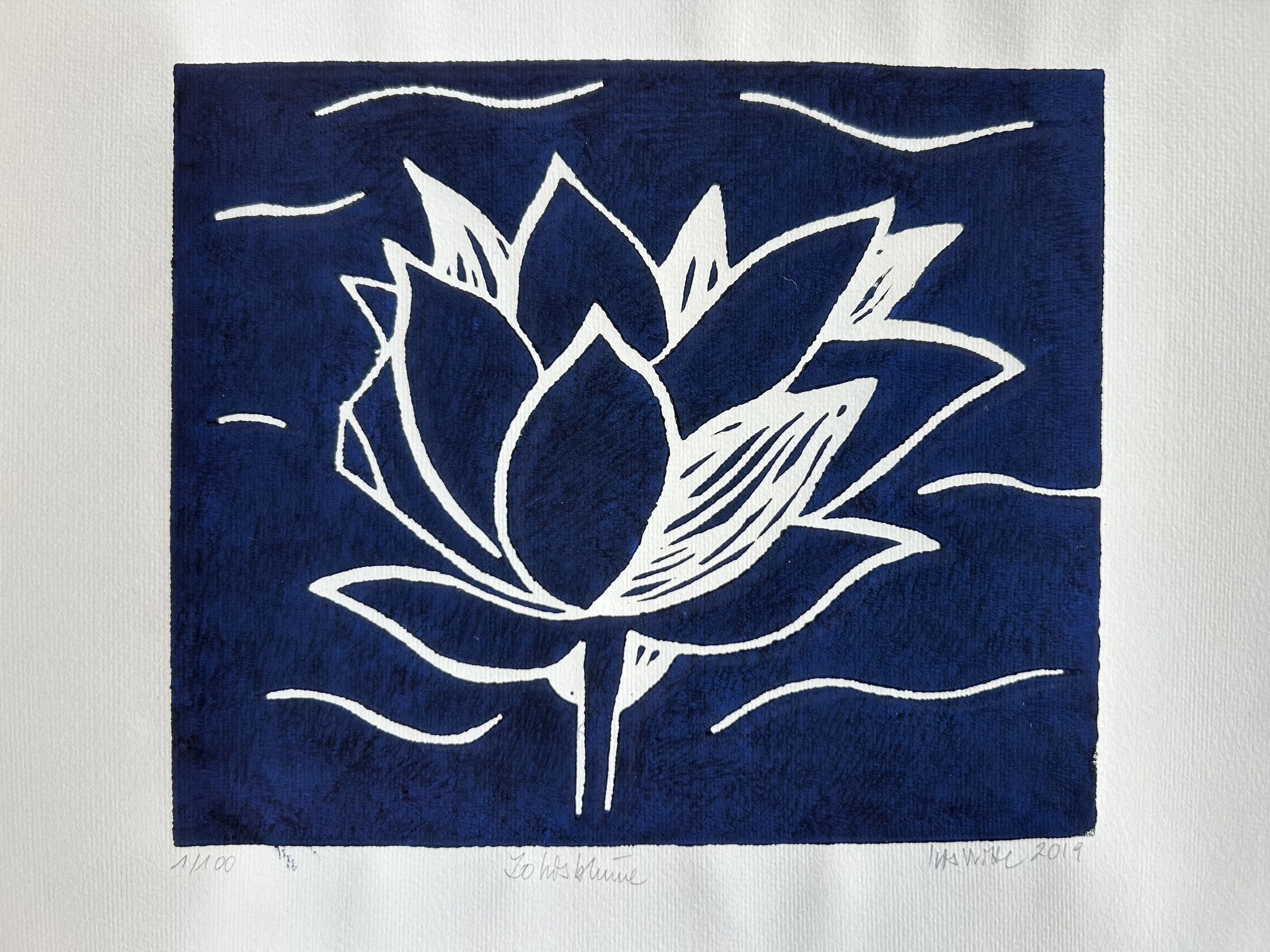 Lotusblume, 17x21cm, 2019