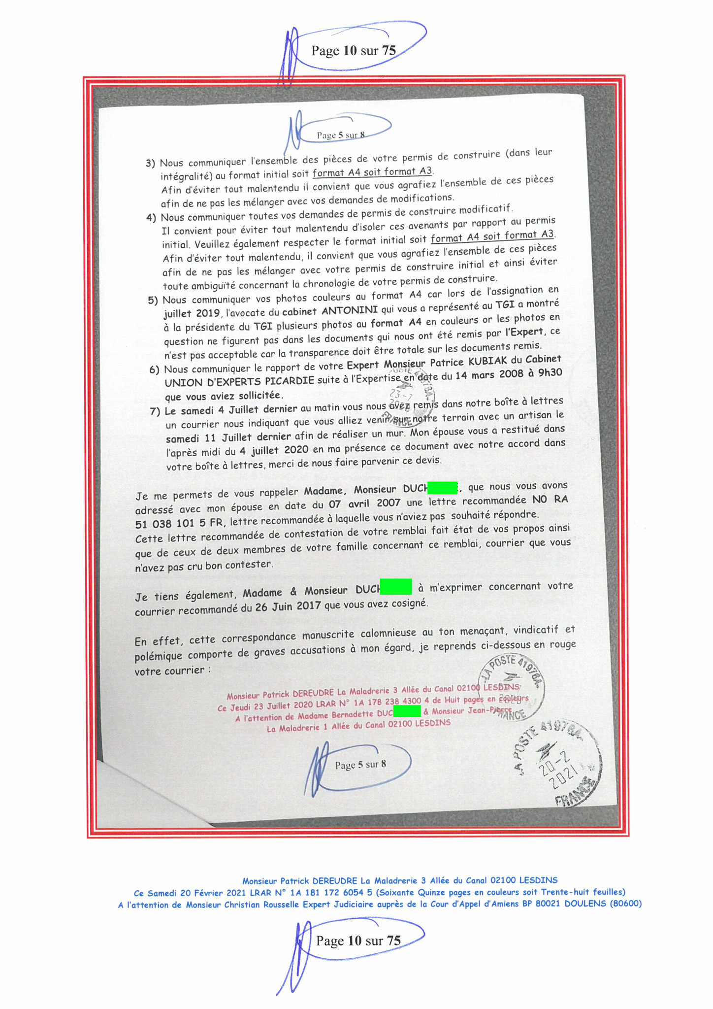 Pièce N°9f) Page 10sur75 AFFAIRE CRIMINELLE «MES CHERS VOISINS» SIGNIFICATION DE JUGEMENT, Violences, Extorsion de Fonds, Tentative Extorsion de Fonds, Maître Marc ANTONINI à l'œuvre et ce avec la bénédiction de nos Institutions www.jesuispatrick.fr